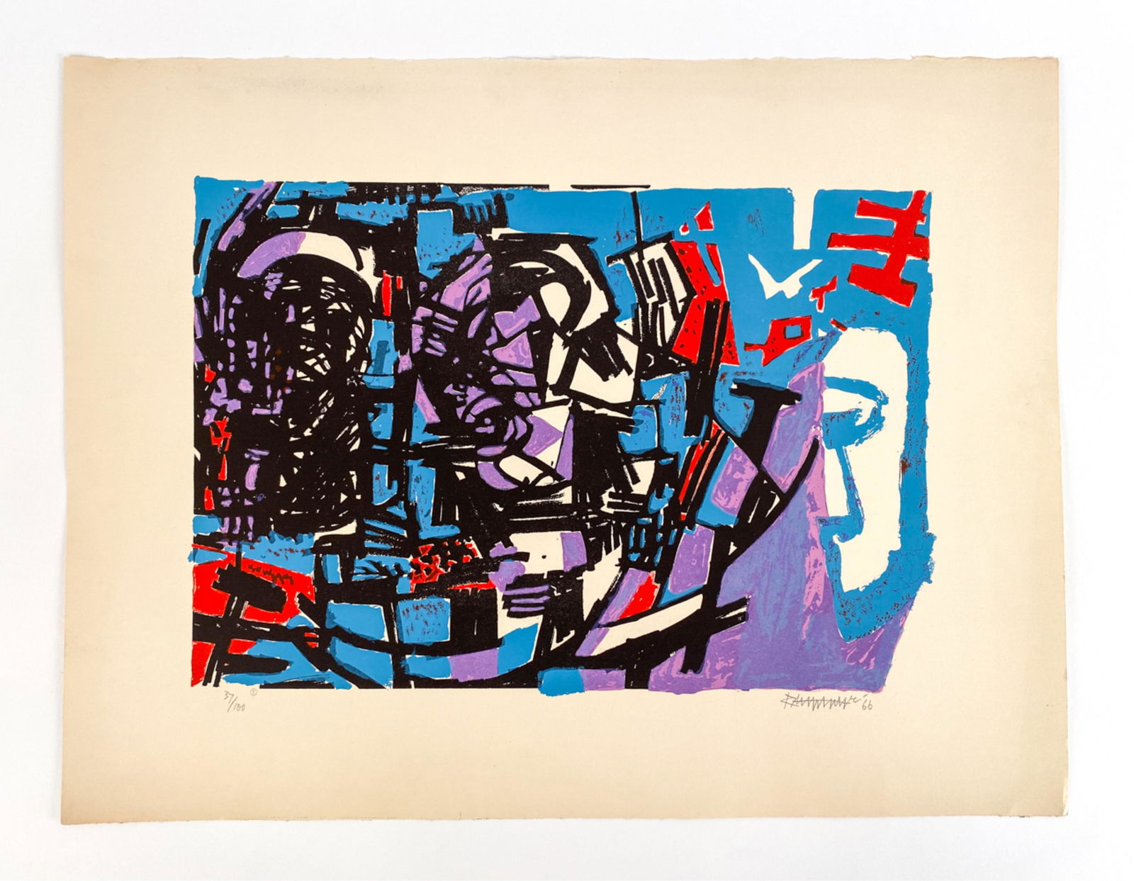 ABRAHAM RATTNER, NEW YORK (1893-1978) LITHOGRAPH (1 of 8)