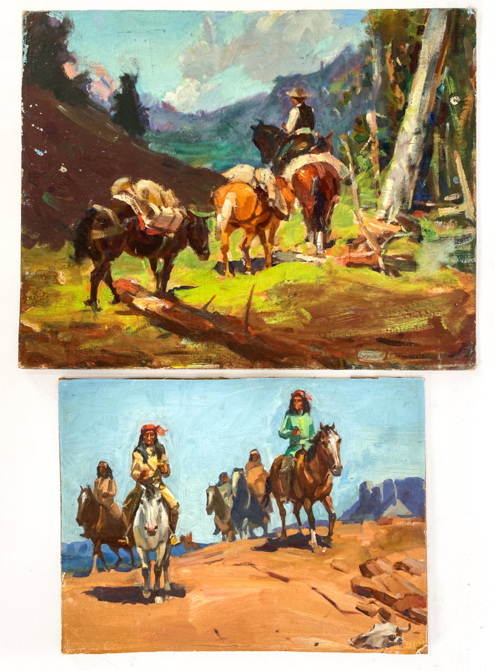 (2) 1950'S WESTERN PAINTINGS (1 of 20)