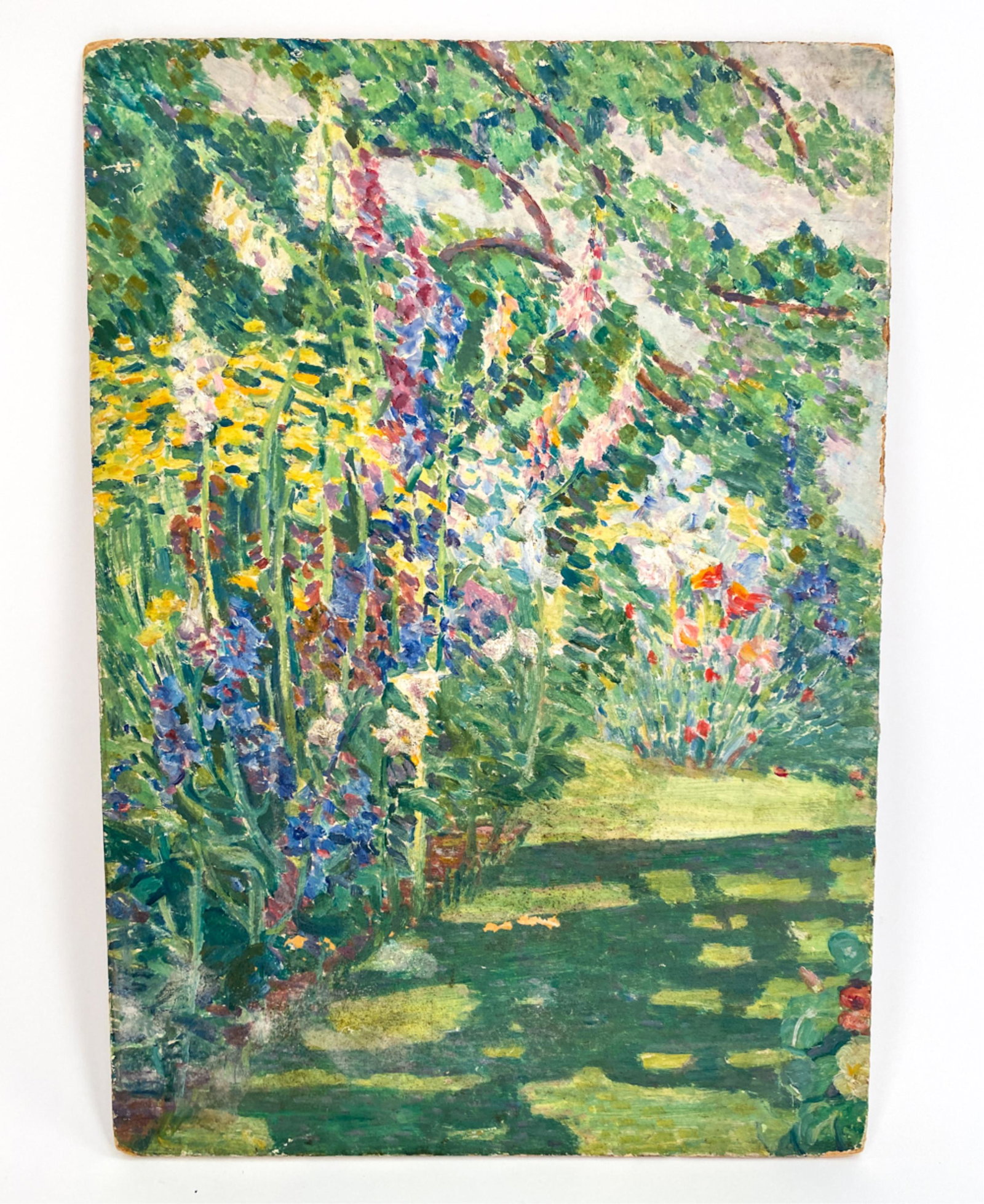 IMPRESSIONIST GARDEN O/B PAINTING (1 of 7)