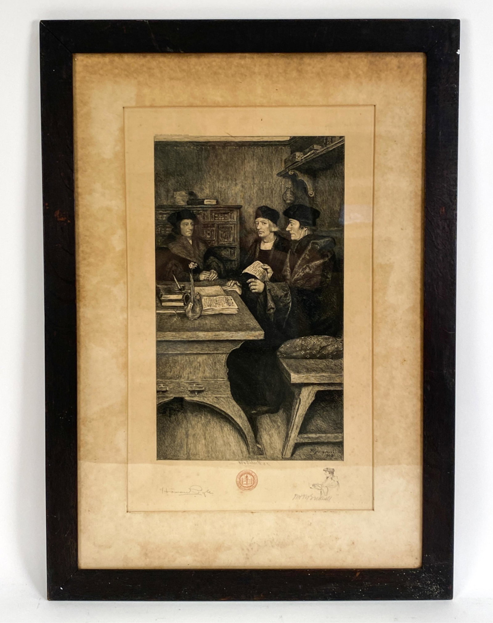 HOWARD PYLE SIGNED ETCHING (1 of 8)