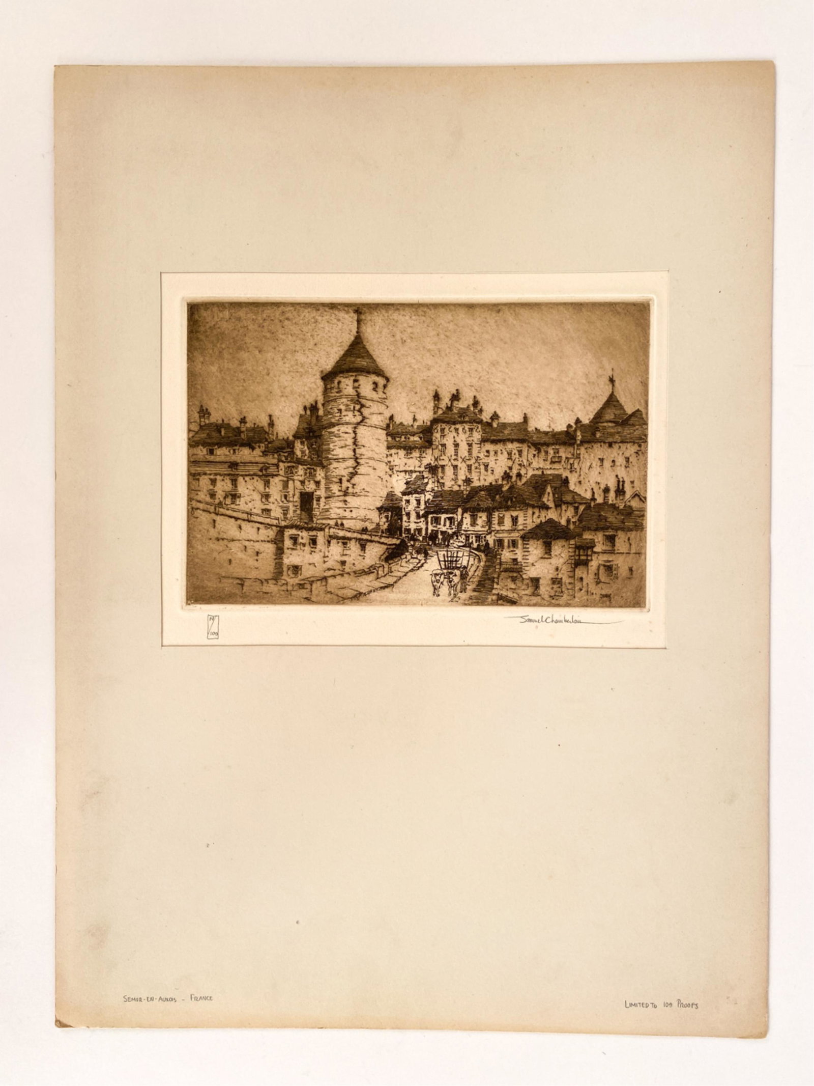 SAMUEL CHAMBERLAIN (1895-1975) DRYPOINT ETCHING (1 of 8)