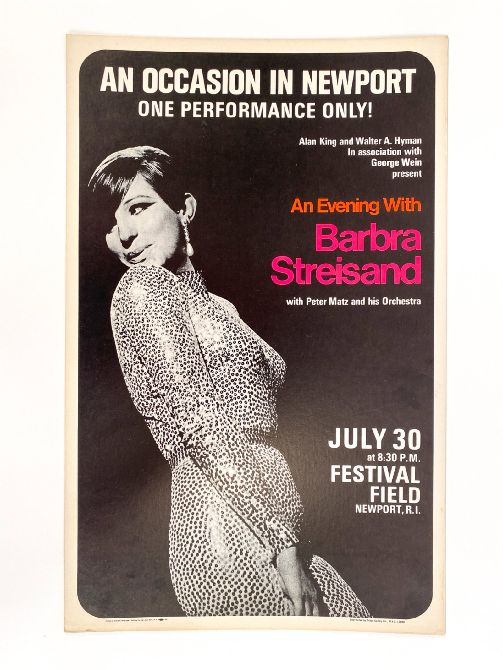 VINTAGE BARBARA STREISAND NEWPORT POSTER (1 of 8)