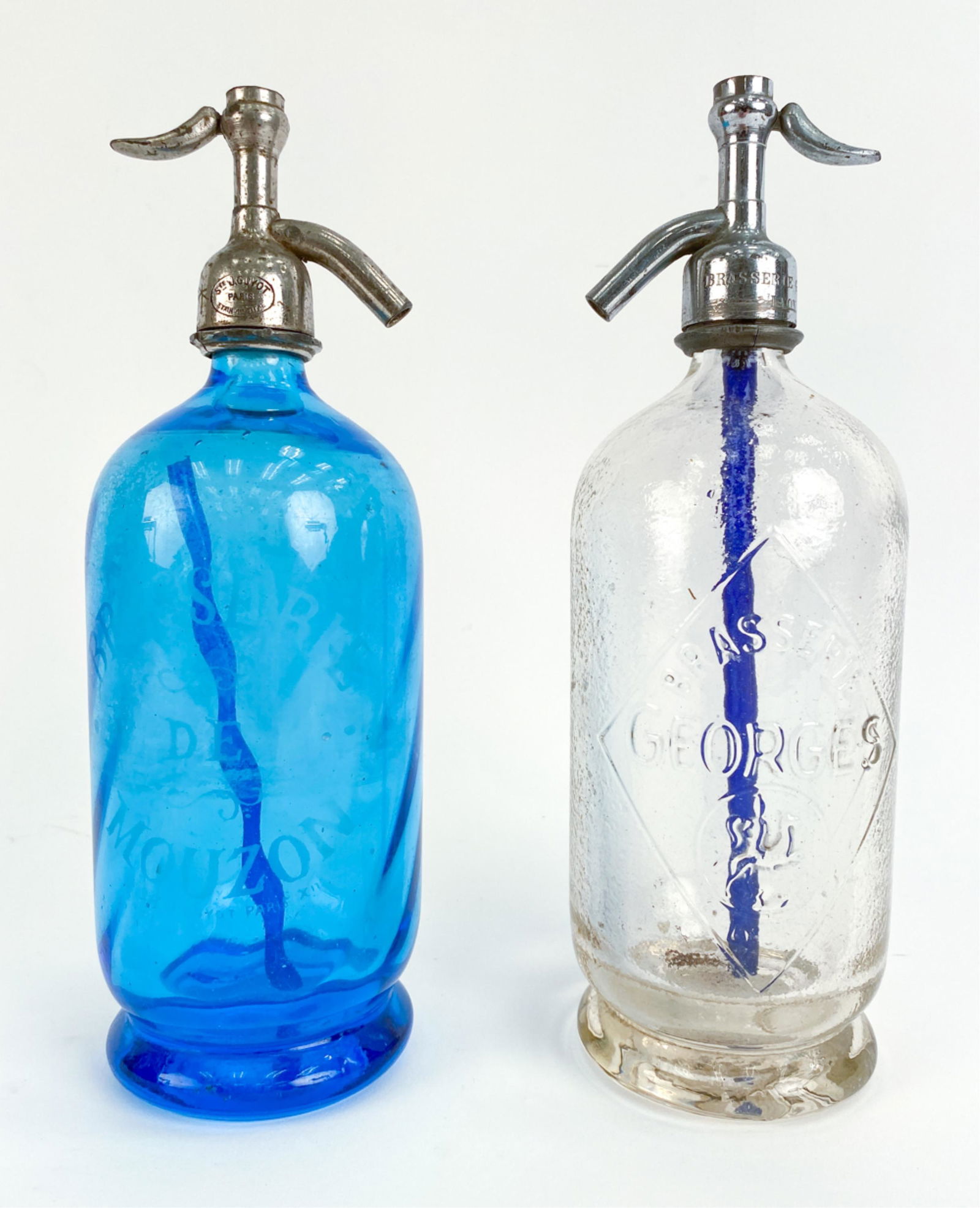 (2) FRENCH ANTIQUE RESTAURANT SELTZER BOTTLES (1 of 11)