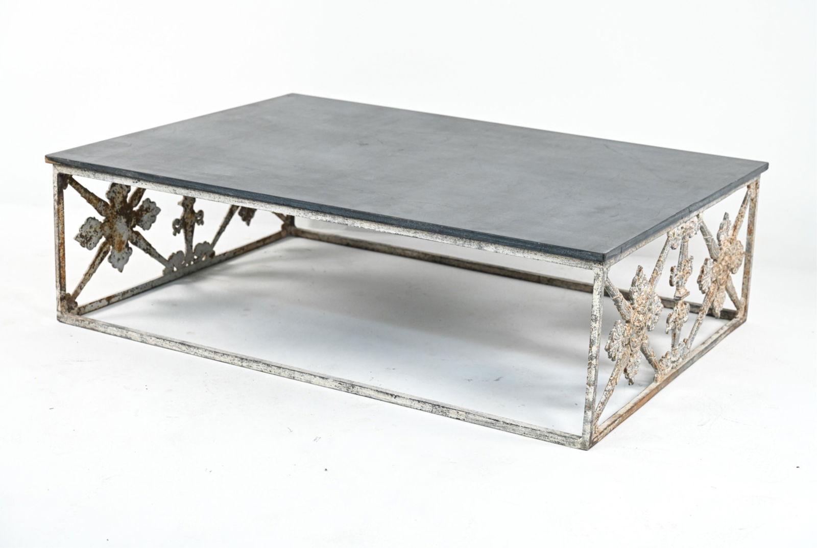 CONTEMPORARY PATINATED STEEL COCKTAIL TABLE (1 of 9)