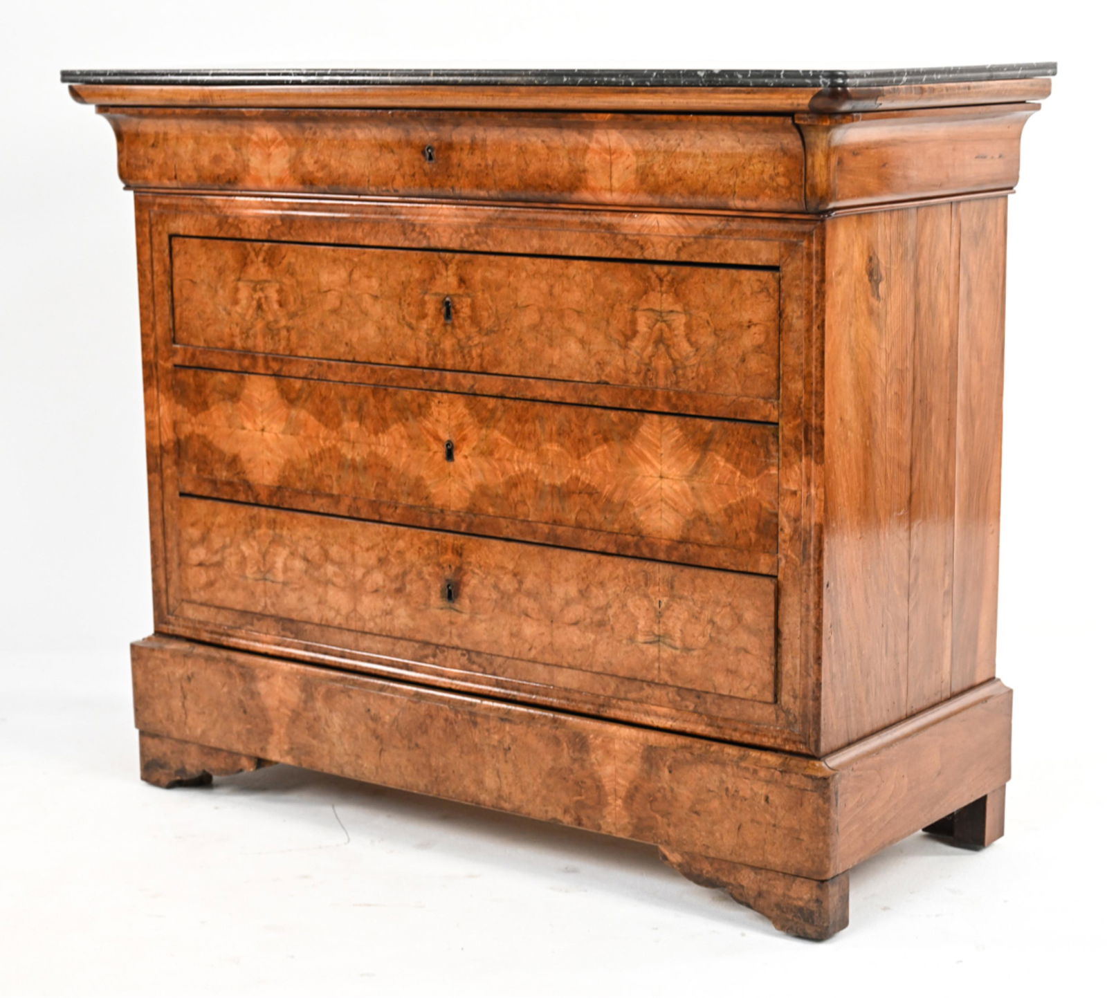 LOUIS PHILIPPE PERIOD BURLWOOD CHEST (1 of 12)