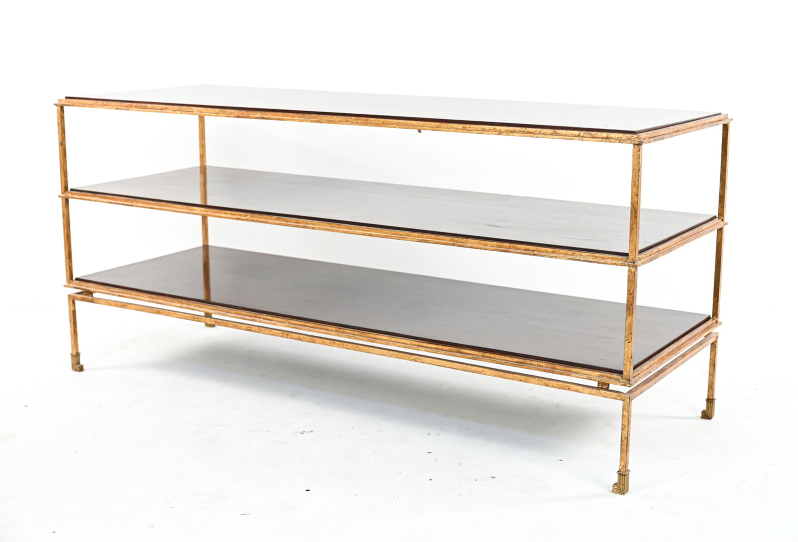 PRIDE SASSER GILT IRON & MAHOGANY BUFFET CONSOLE (1 of 14)