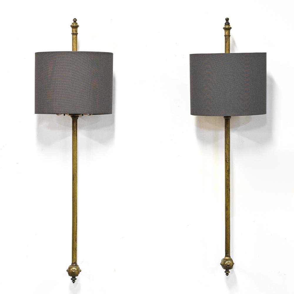 PAIR OF CONTEMPORARY TORCHIERE-STYLE WALL SCONCES (1 of 6)