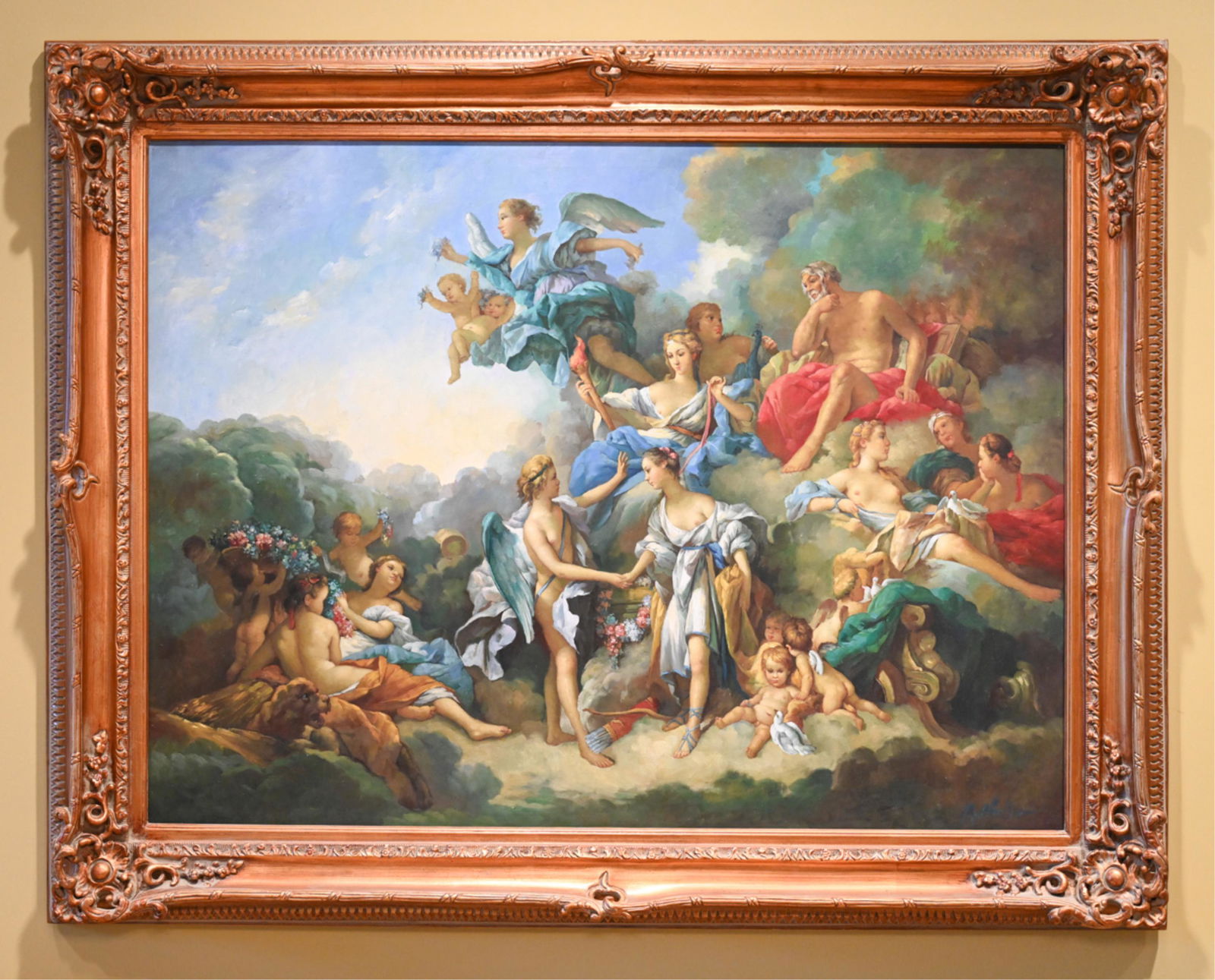 LARGE CONTEMPORARY RENAISSANCE-STYLE O/C (1 of 13)