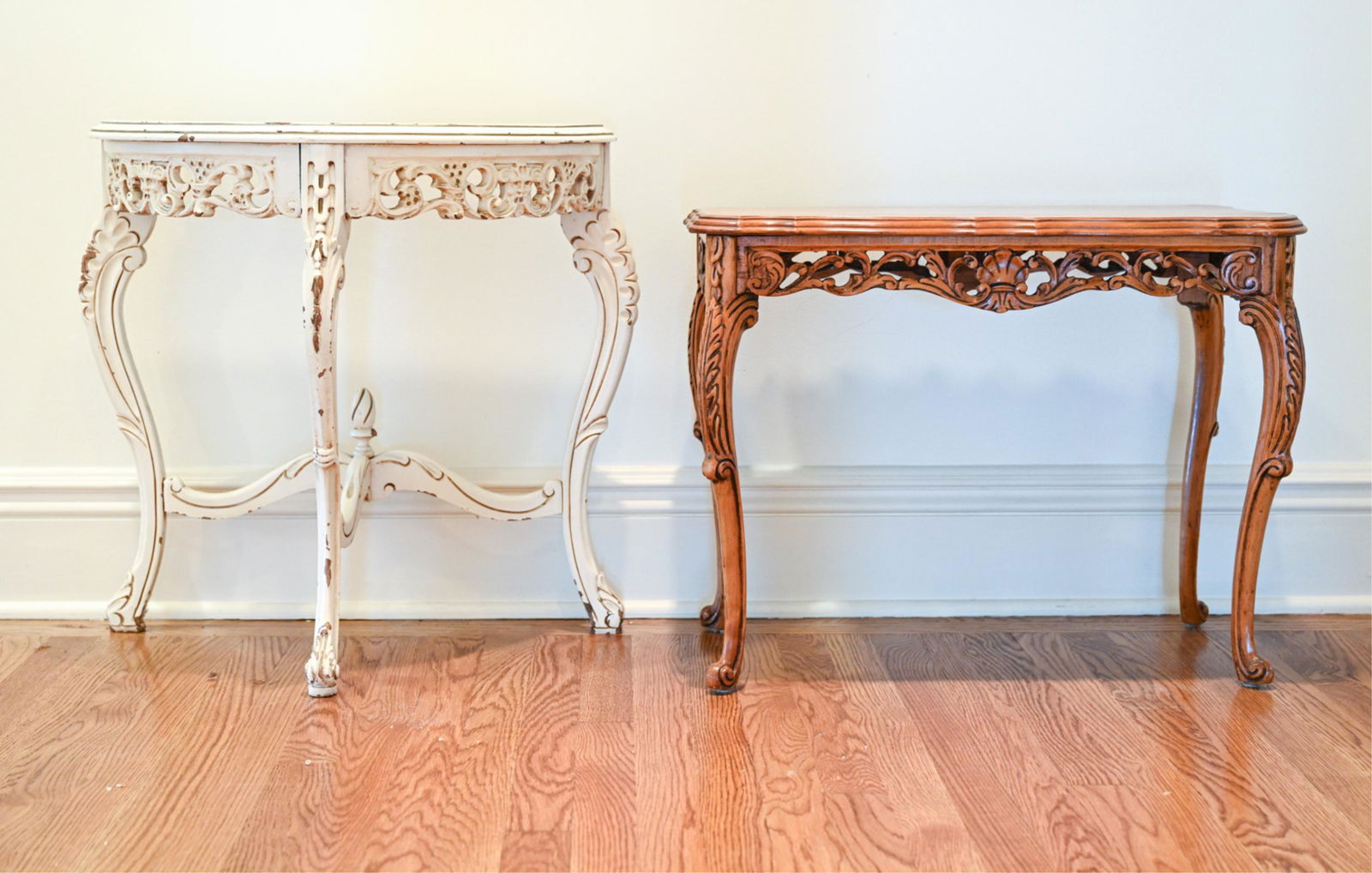 (2) 20TH C. CARVED END TABLES (1 of 11)