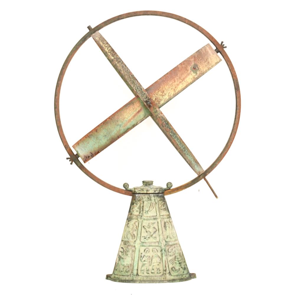 SWEDISH BRONZE ARMILLARY SUNDIAL W/ ZODIAC STAND (1 of 10)