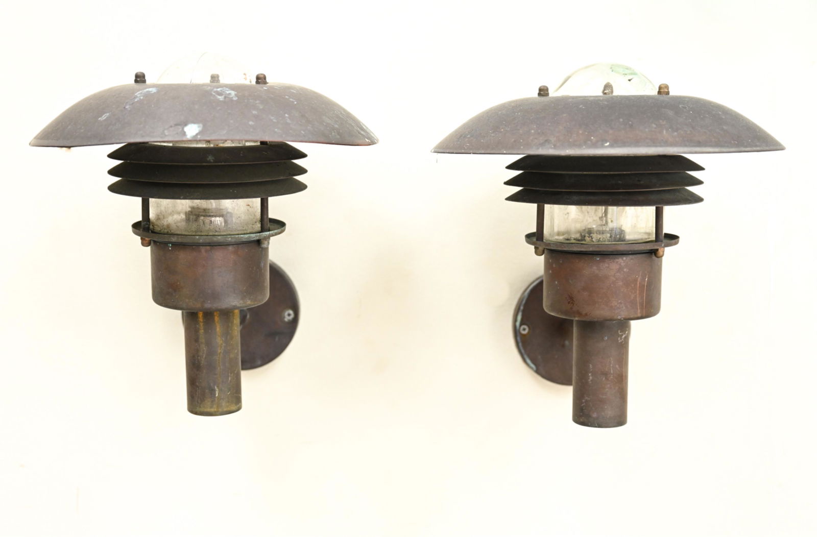 PAIR OF DANISH COPPER OUTDOOR SCONCES (1 of 13)
