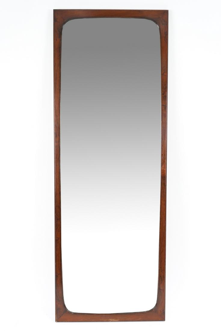 DANISH MID-CENTURY ROSEWOOD TALL MIRROR (1 of 5)