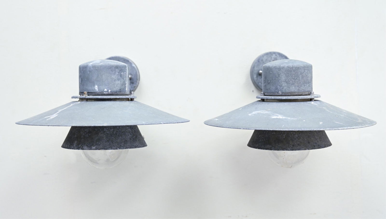 PAIR OF DANISH FORMLIGHT STEEL OUTDOOR SCONCES (1 of 17)