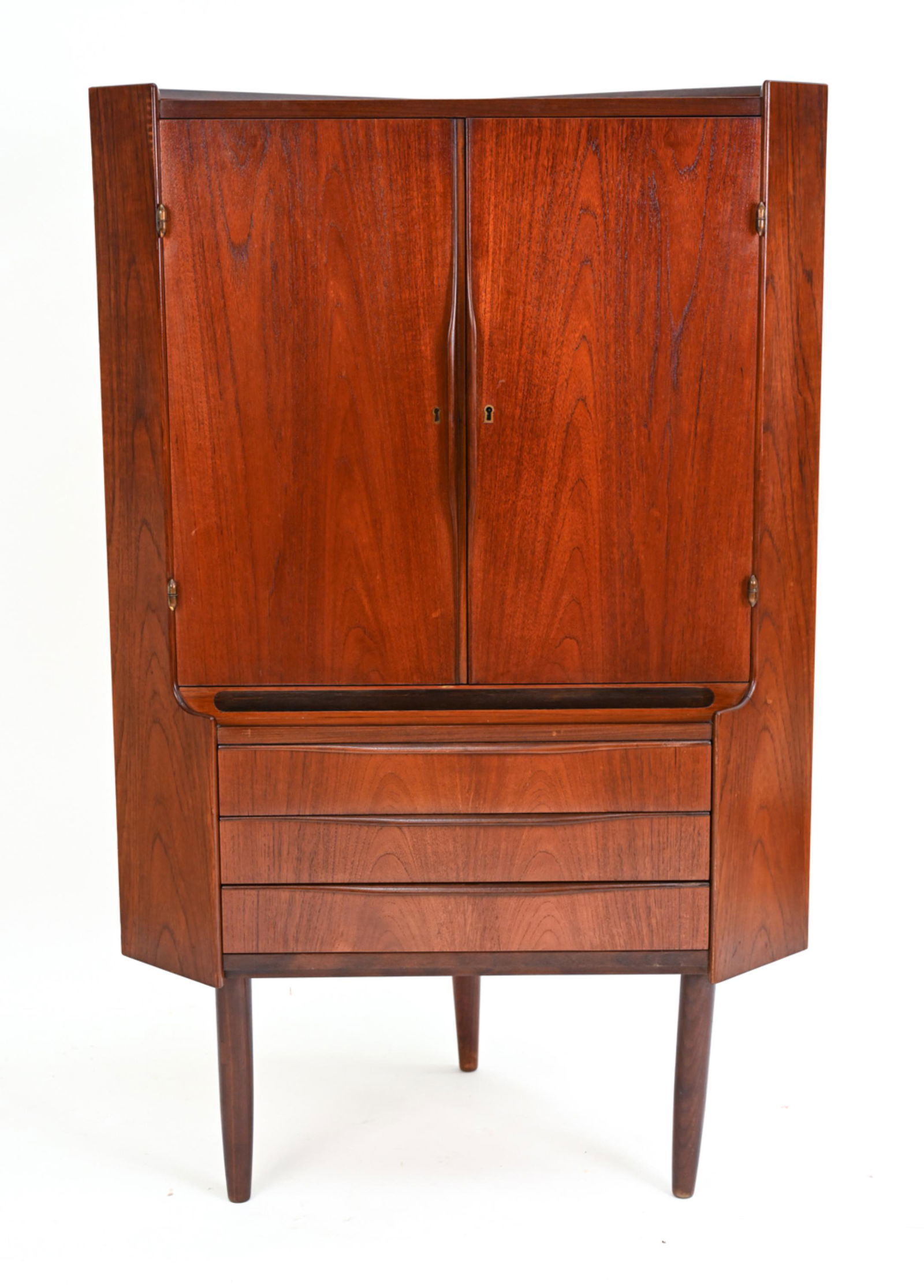 OMAN JR. DANISH TEAK CORNER CABINET (1 of 12)