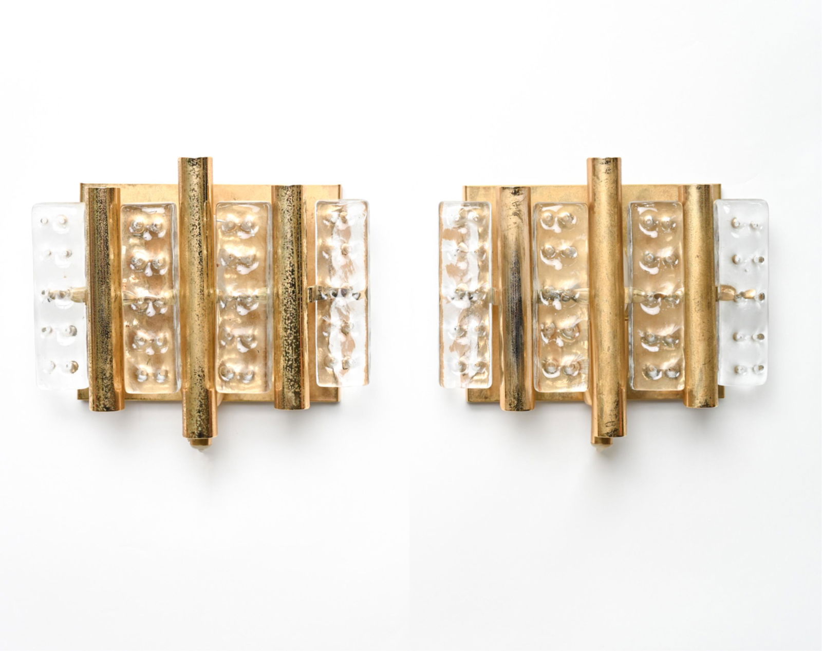 PARI OF SWEDISH ORREFORS CRYSTAL SCONCES (1 of 10)