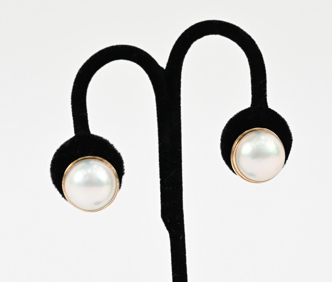 MABE PEARL & 14K GOLD EAR CLIPS (1 of 6)