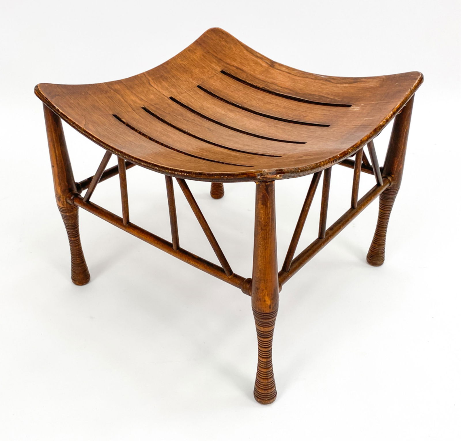 EGYPTIAN REVIAL BENTWOOD THEBES STOOL (1 of 10)
