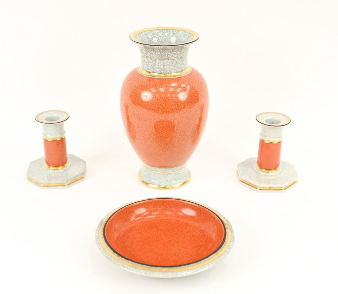 ROYAL COPENHAGEN CRACKLE GLAZE CERAMICS GROUPING (1 of 11)