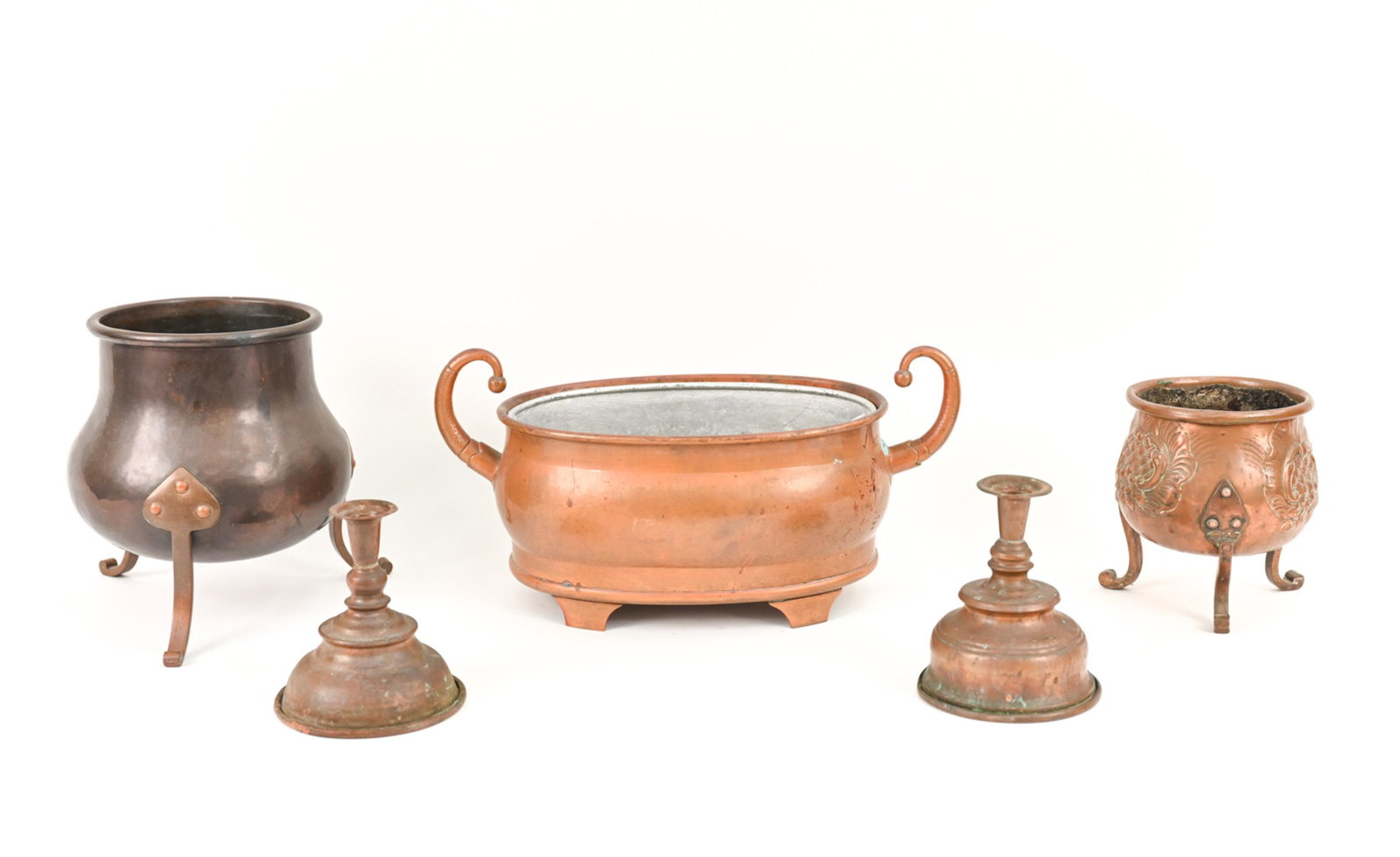 ANTIQUE DANISH COPPER GROUPING (1 of 10)