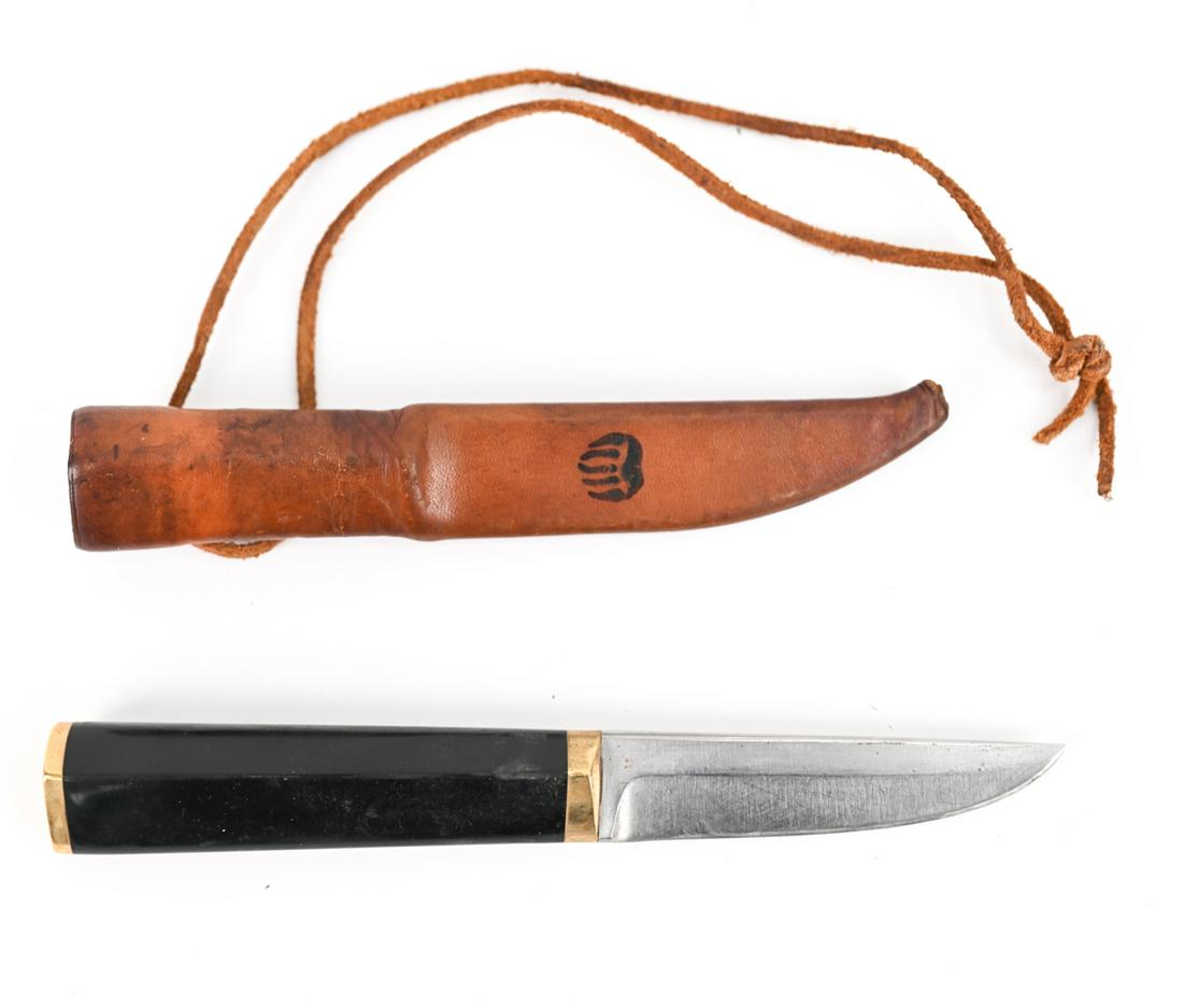 VINTAGE WIRKKALA PUKKA KNIFE W/ LEATHER SHEATH (1 of 10)