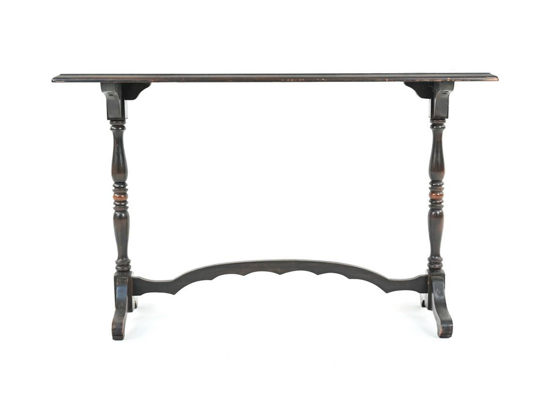 EARLY 20TH C. TRESTLE CONSOLE TABLE (1 of 11)