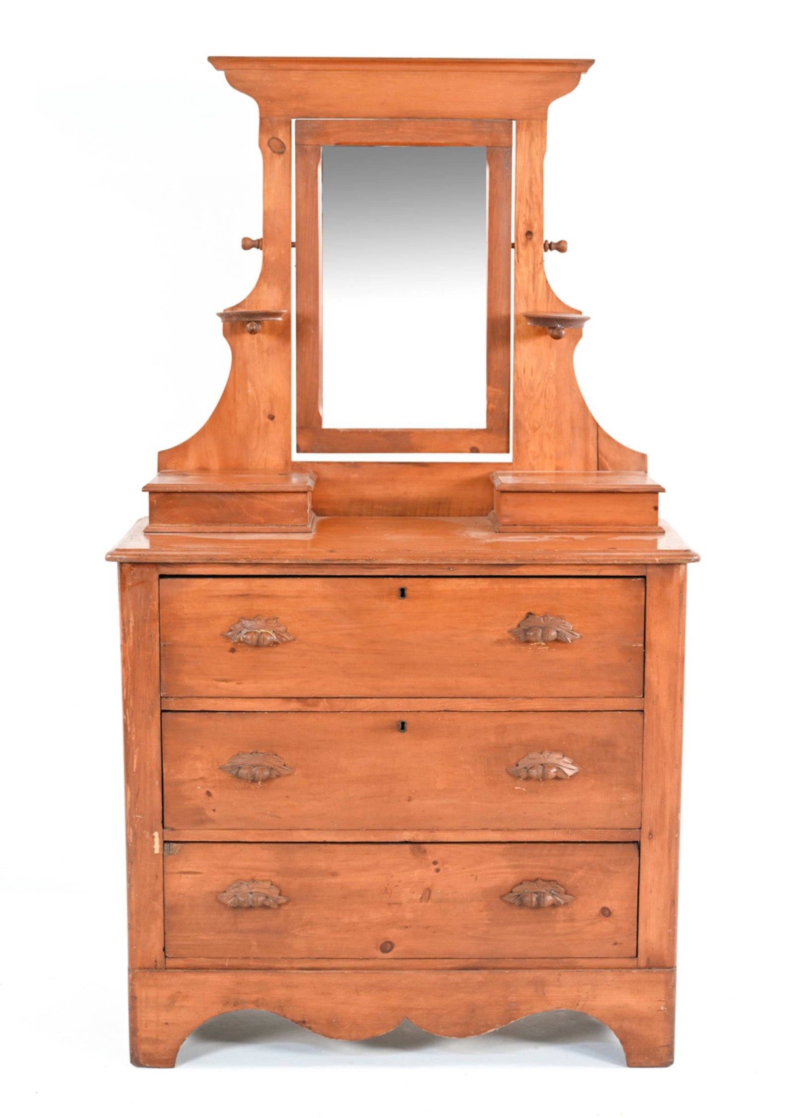 VICTORIAN MIRROR-TOP VANITY CHEST (1 of 20)