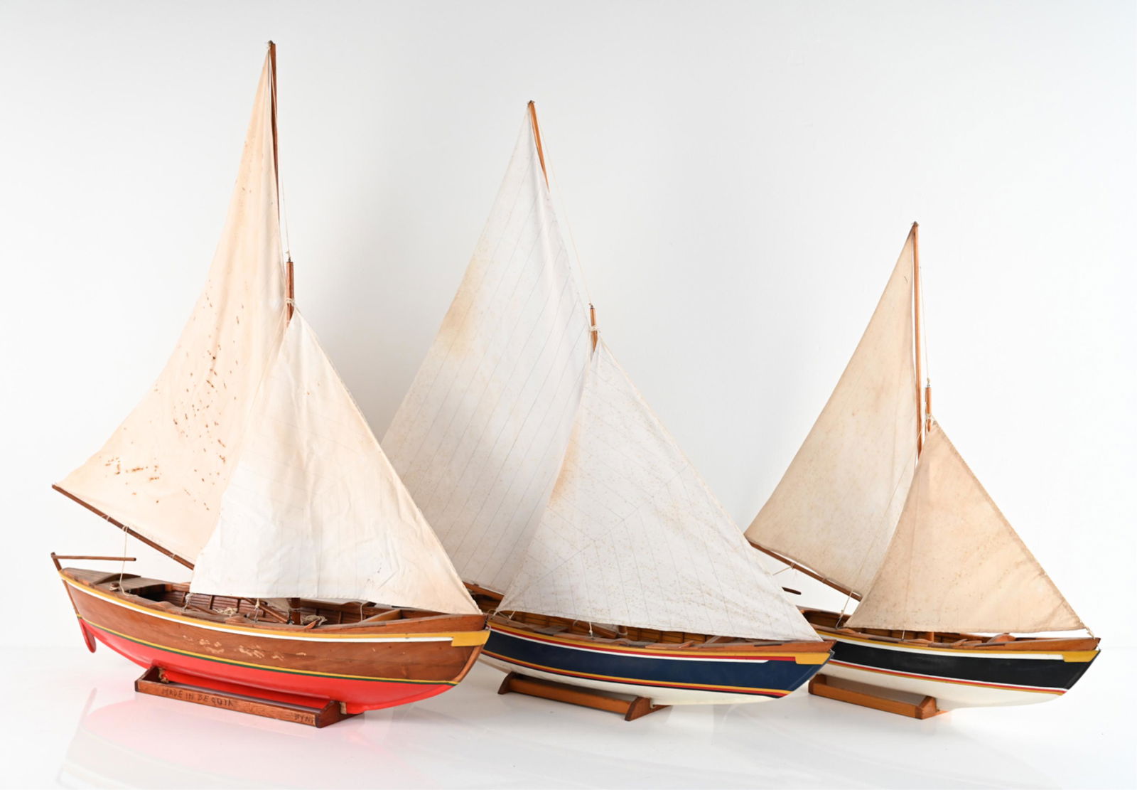 (3) POND BOATS; SCALE MODEL SAILING YACHTS (1 of 12)