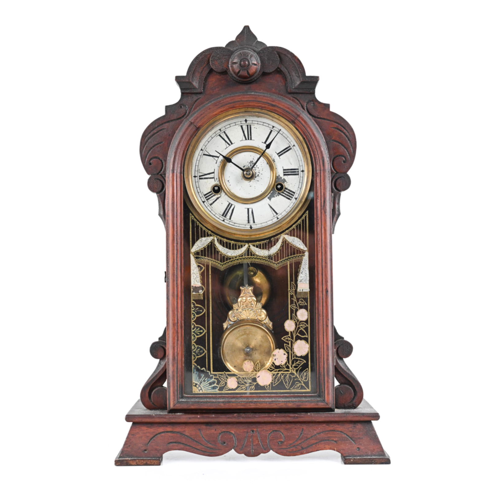 C. 1880'S NEW HAVEN GINGERBREAD MANTEL CLOCK (1 of 14)