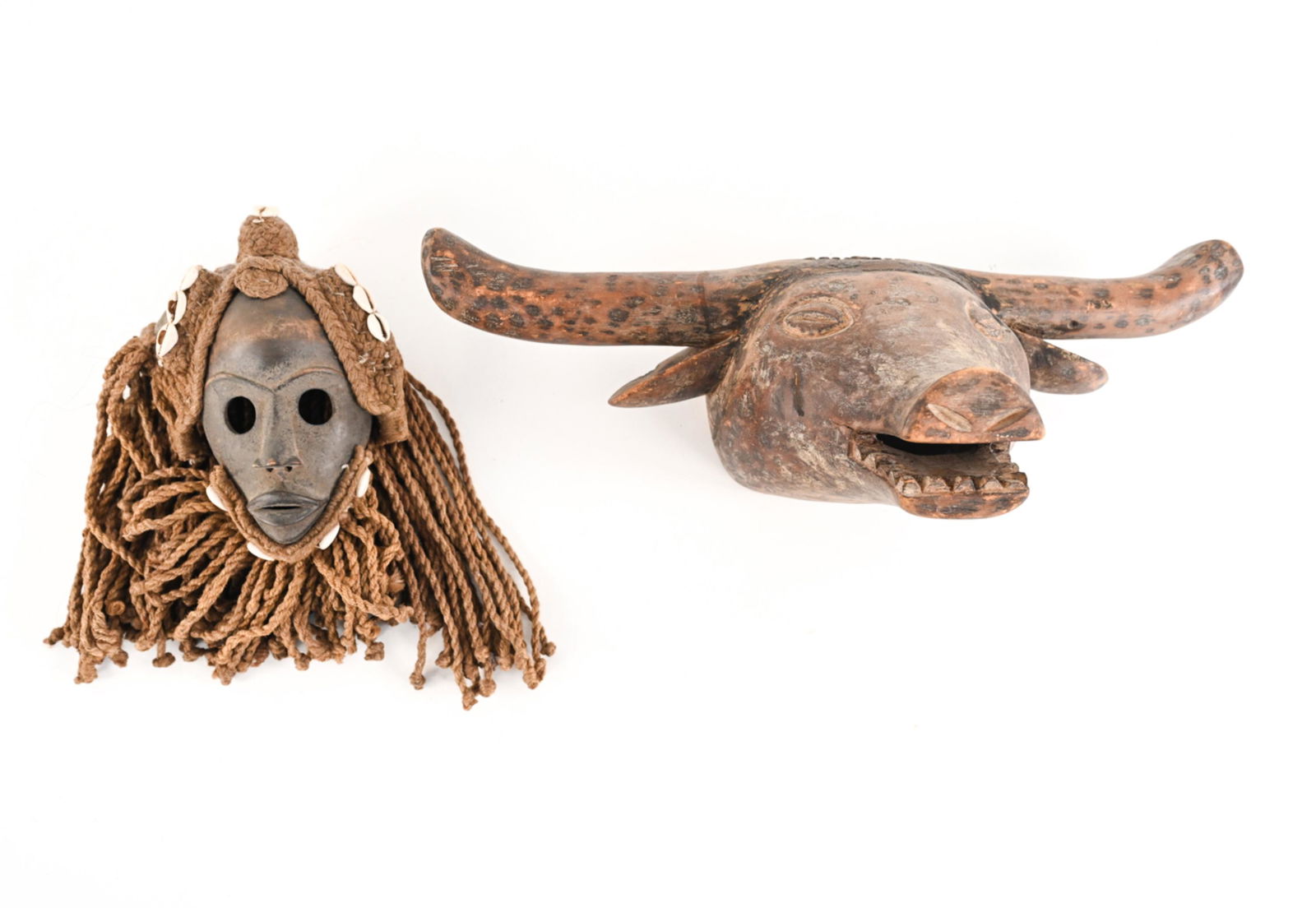 (2) AFRICAN TRIBAL MASKS (1 of 9)