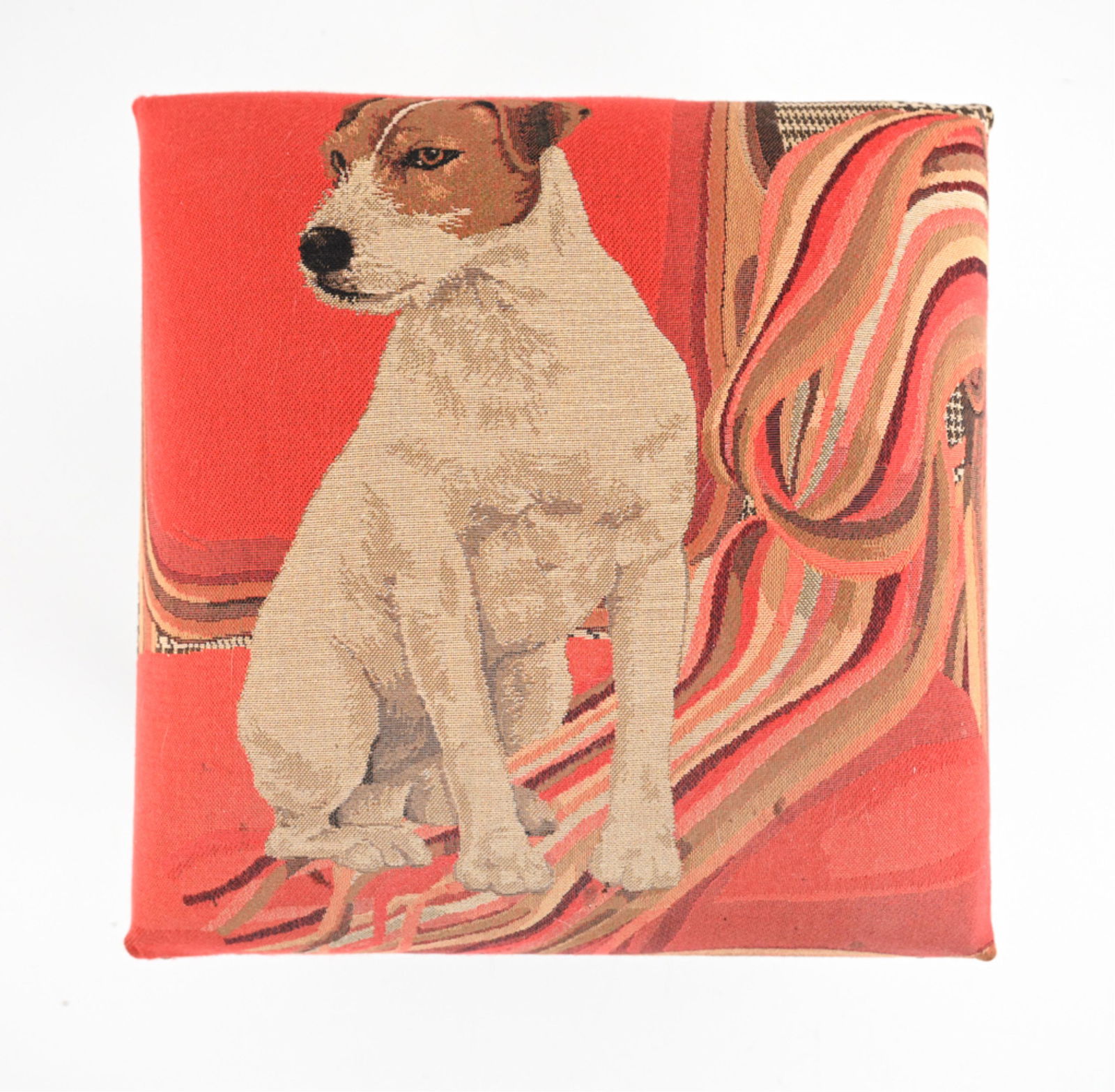 FRENCH TERRIER TAPESTRY FOOTSTOOL BY IOSIS (1 of 10)