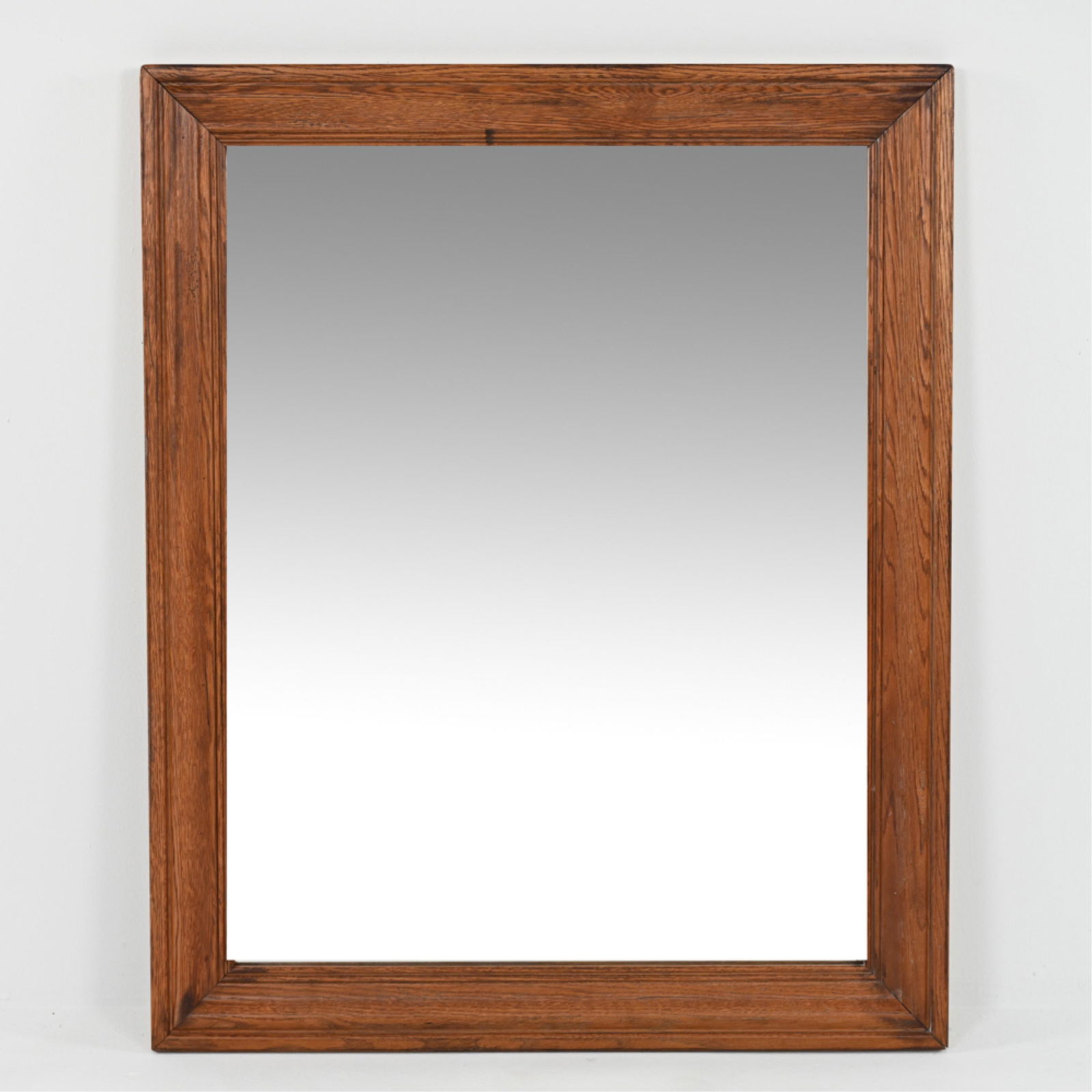 VINTAGE WALL MIRROR WITH SOLID OAK FRAME (1 of 7)