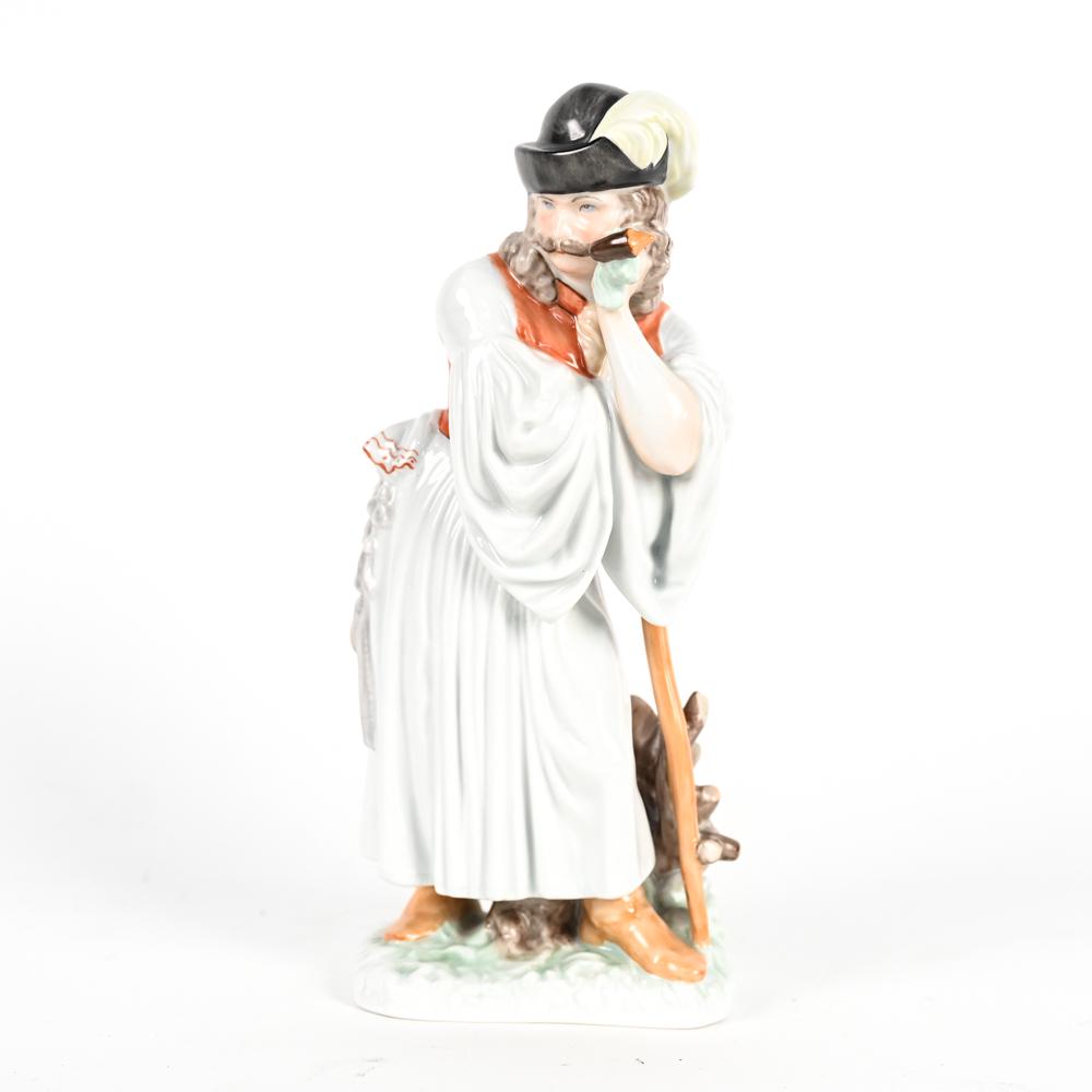 HEREND PORCELAIN SHEPHERD FIGURINE (1 of 15)