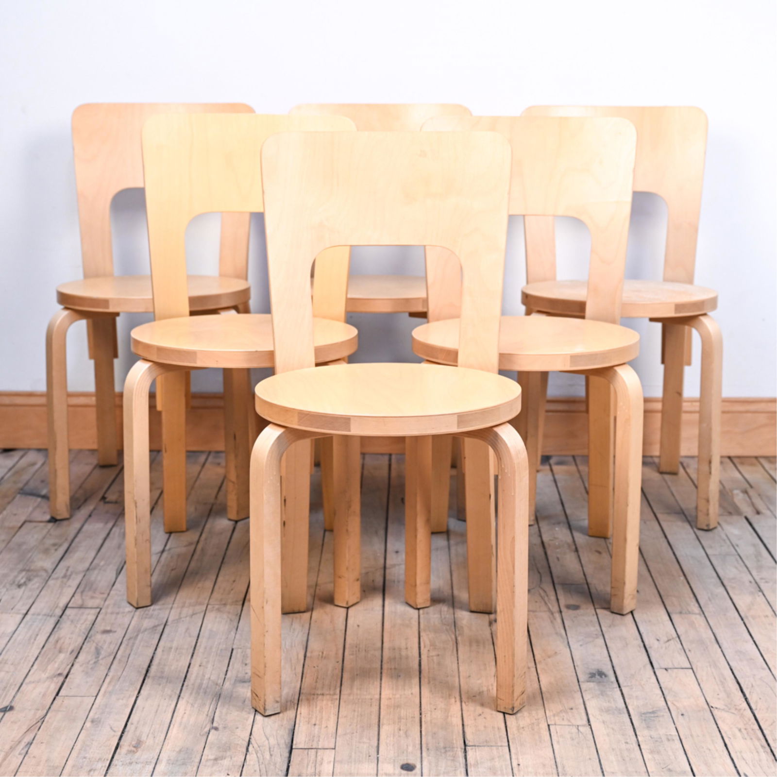 (6) ALVAR AALTO ARTEK NO. 66 CHAIRS (1 of 15)