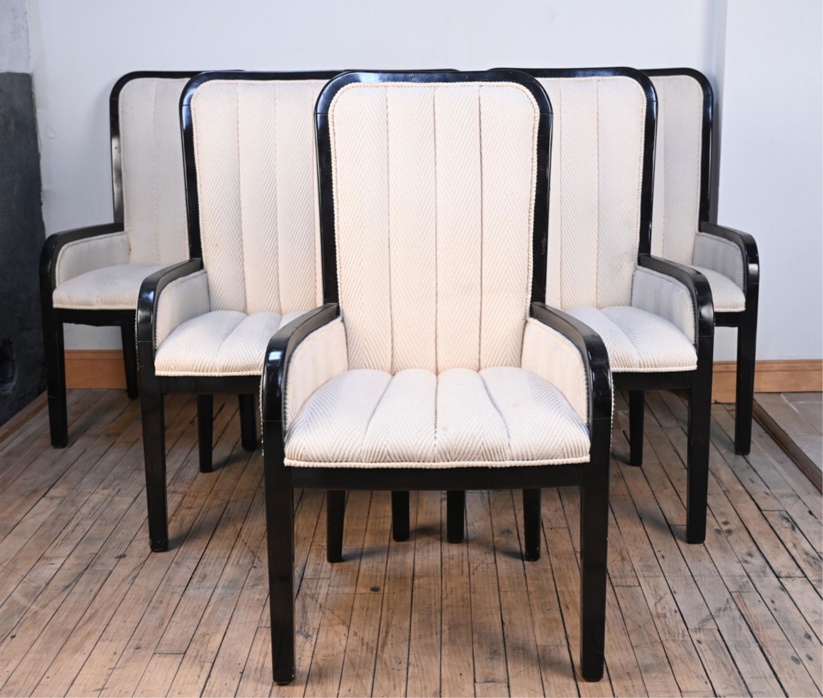 SET OF (6) ROMWEBER LACQUER DINING CHAIRS (1 of 15)