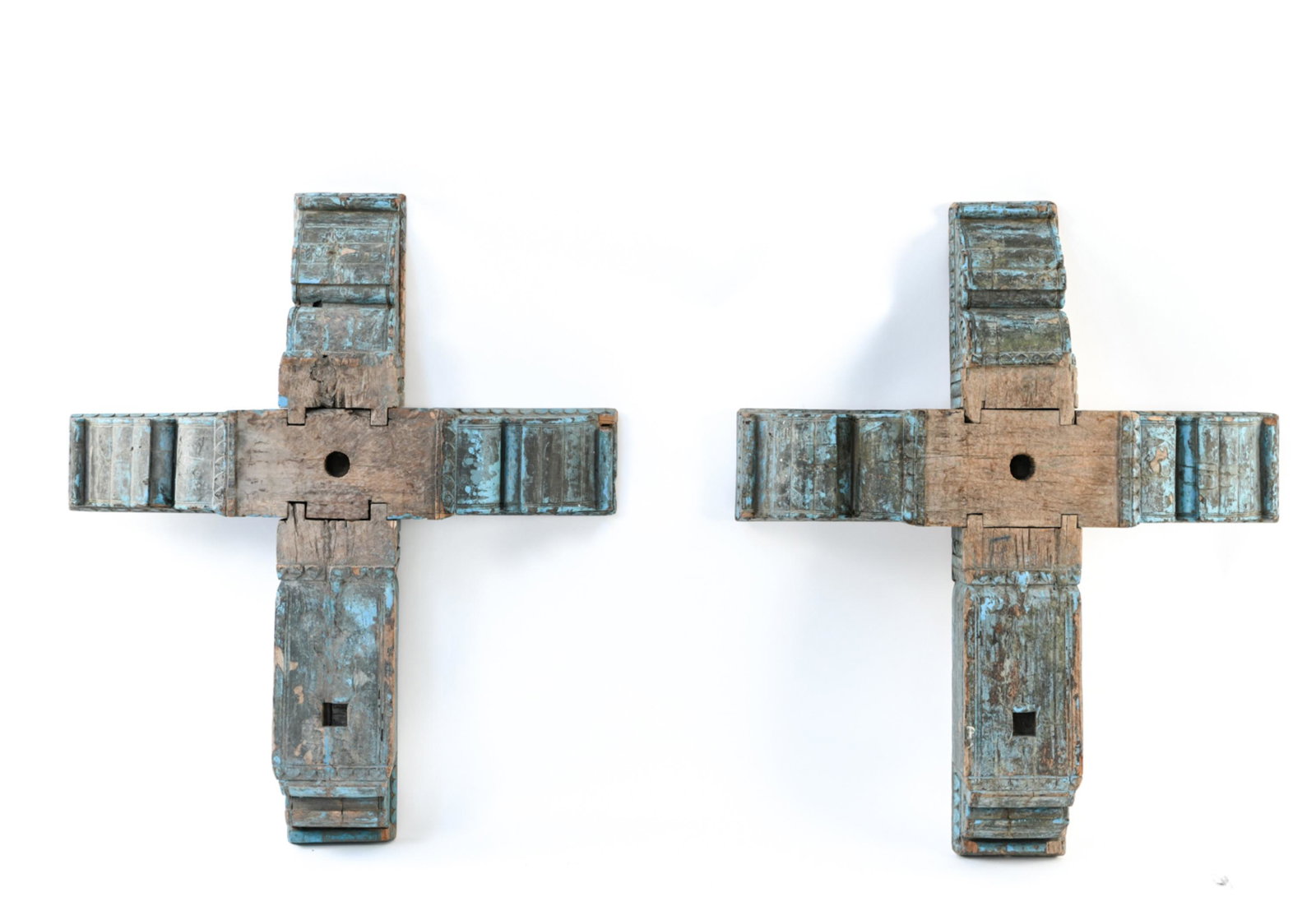 (2) CARVED WOODEN ARCHITECTURAL ELEMENTS (1 of 10)