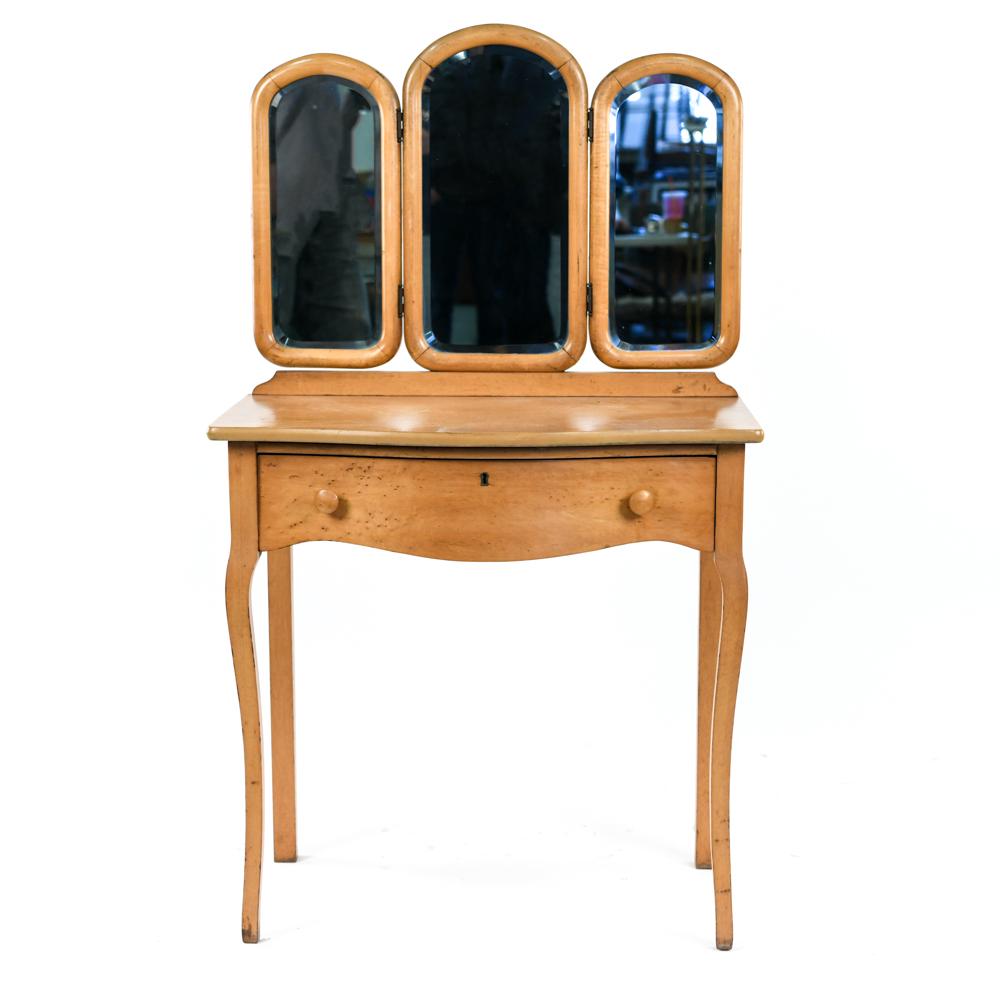 C. 1920'S BIRDSEYE MAPLE VANITY (1 of 9)