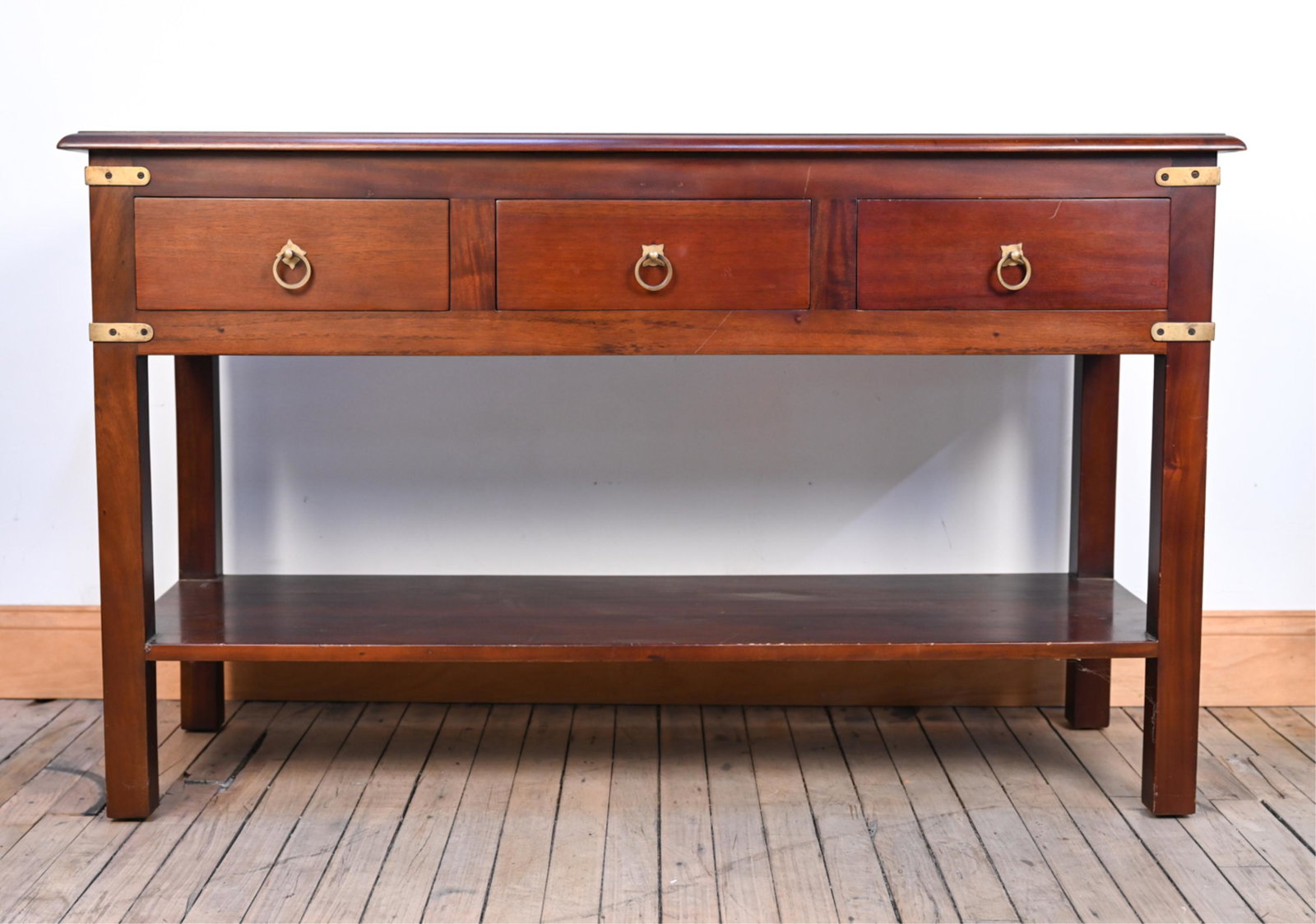 CONTEMPORARY CAMPAIGN-STYLE CONSOLE TABLE (1 of 12)