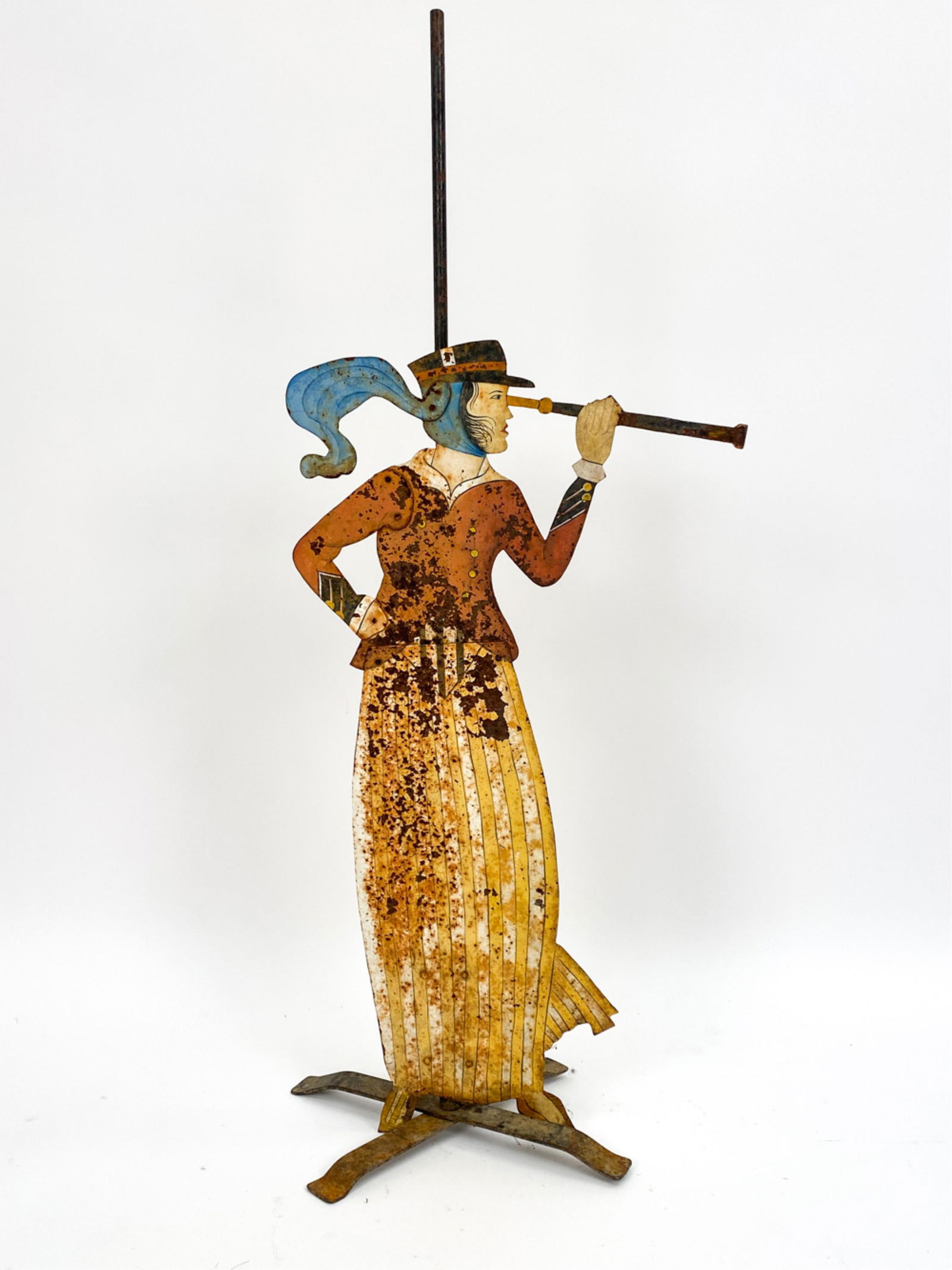 ANTIQUE SEA CAPTAIN'S WIFE POLYCHROME WEATHERVANE (1 of 14)