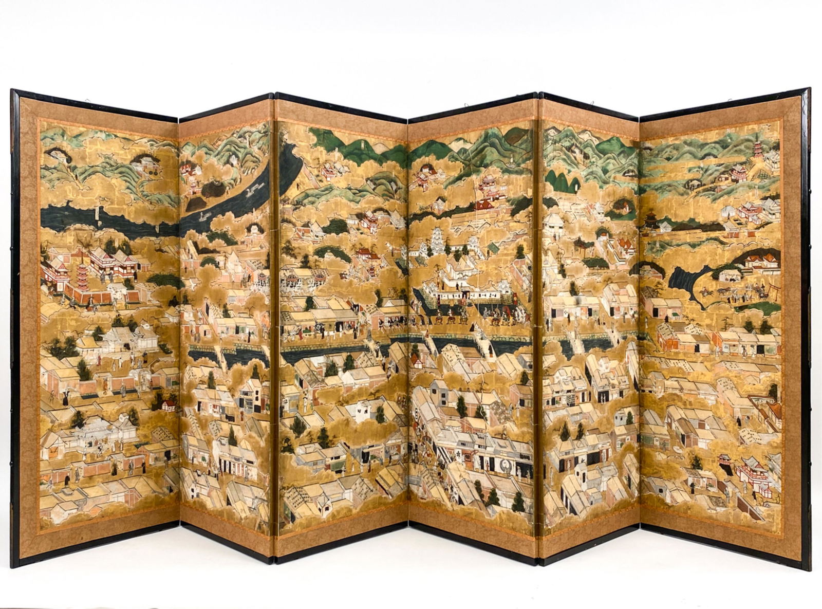 JAPANESE 18TH/19TH C. 6-FOLD SCREEN KYOTO (1 of 19)