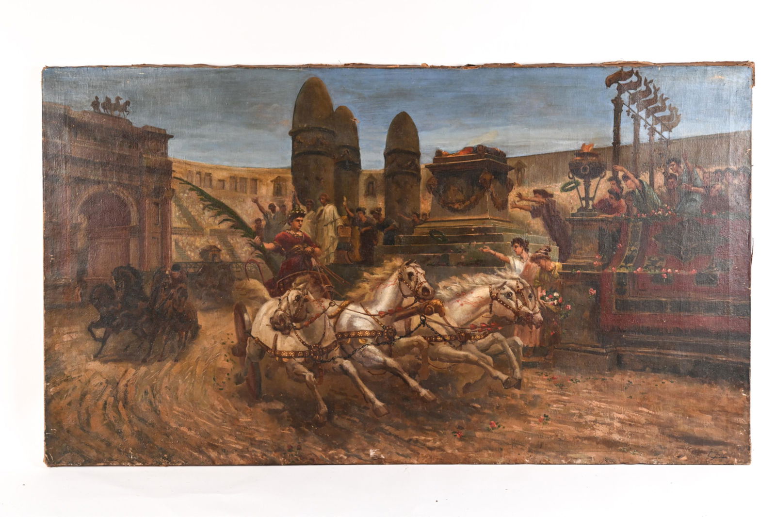 ETTORE FORTI, ITALIAN (1850-1940) LARGE O/C (1 of 20)