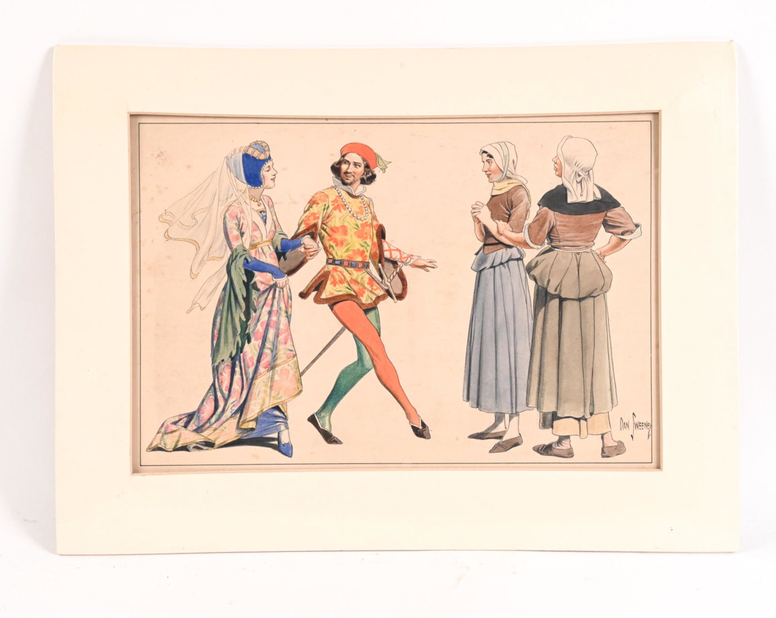 DAN SWEENEY, AMERICAN (1880-1958) WATERCOLOR (1 of 11)