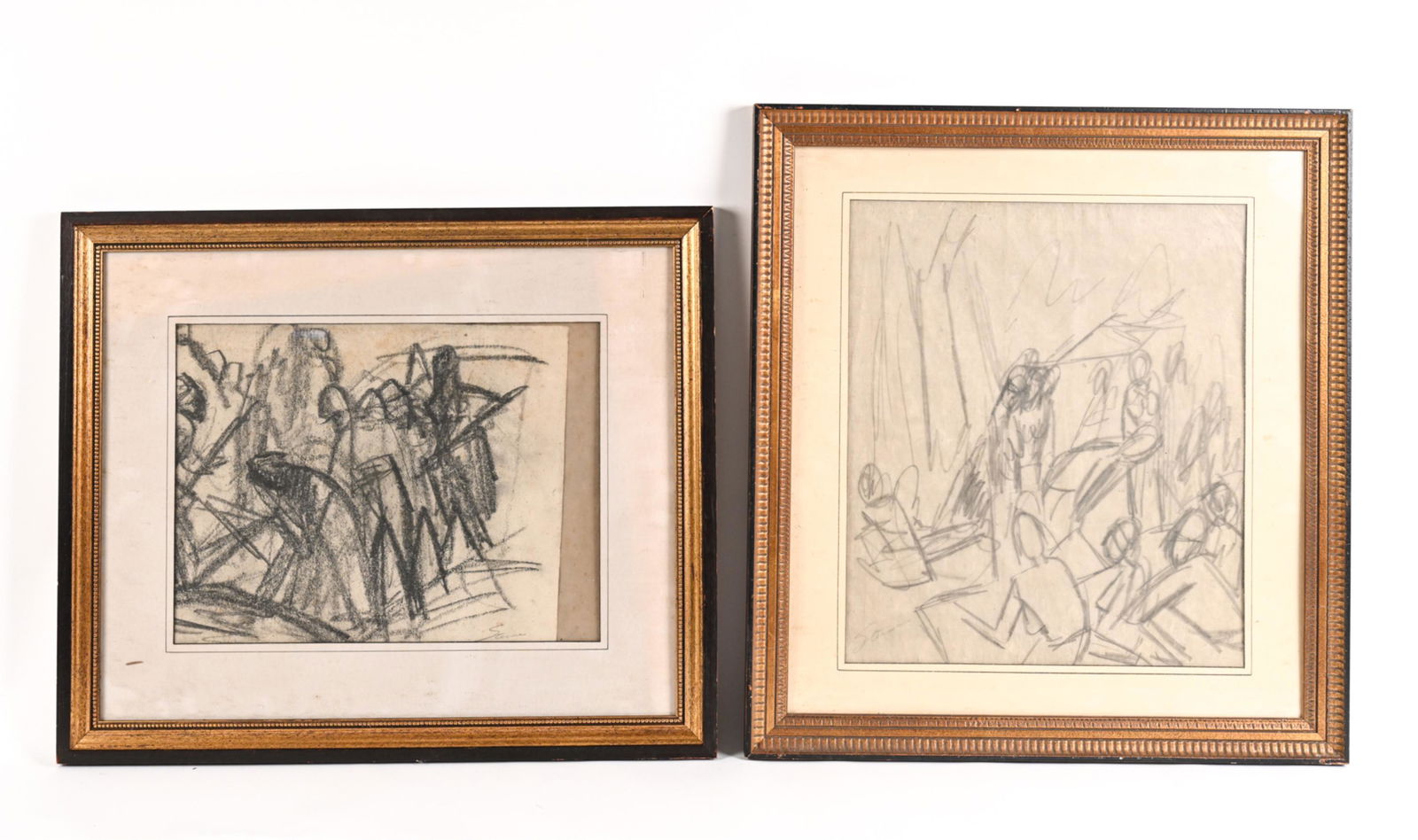 (2) MAURICE STERNE (1878-1957) CHARCOAL DRAWINGS (1 of 14)
