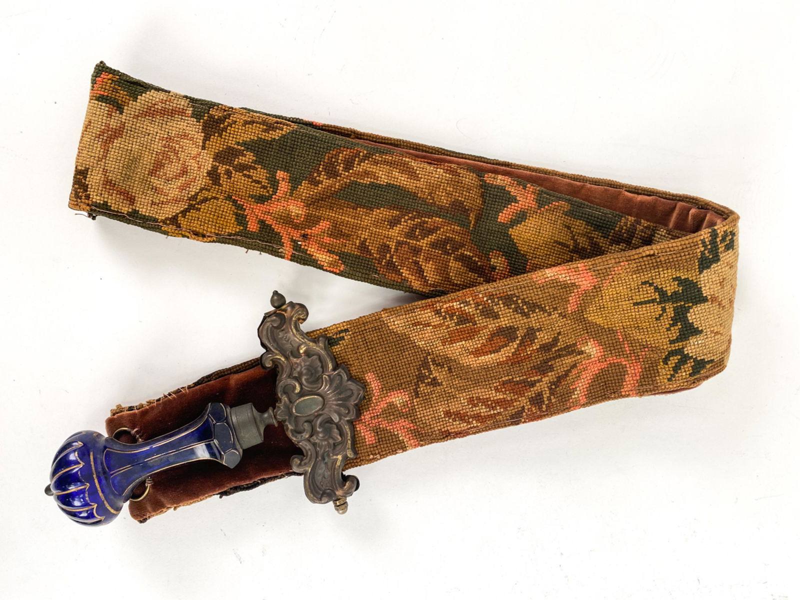 VICTORIAN BELL PULL W/ GLASS HANDLE (1 of 9)