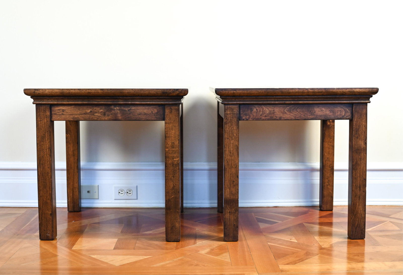 PAIR OF CONTEMPORARY END TABLES (1 of 13)