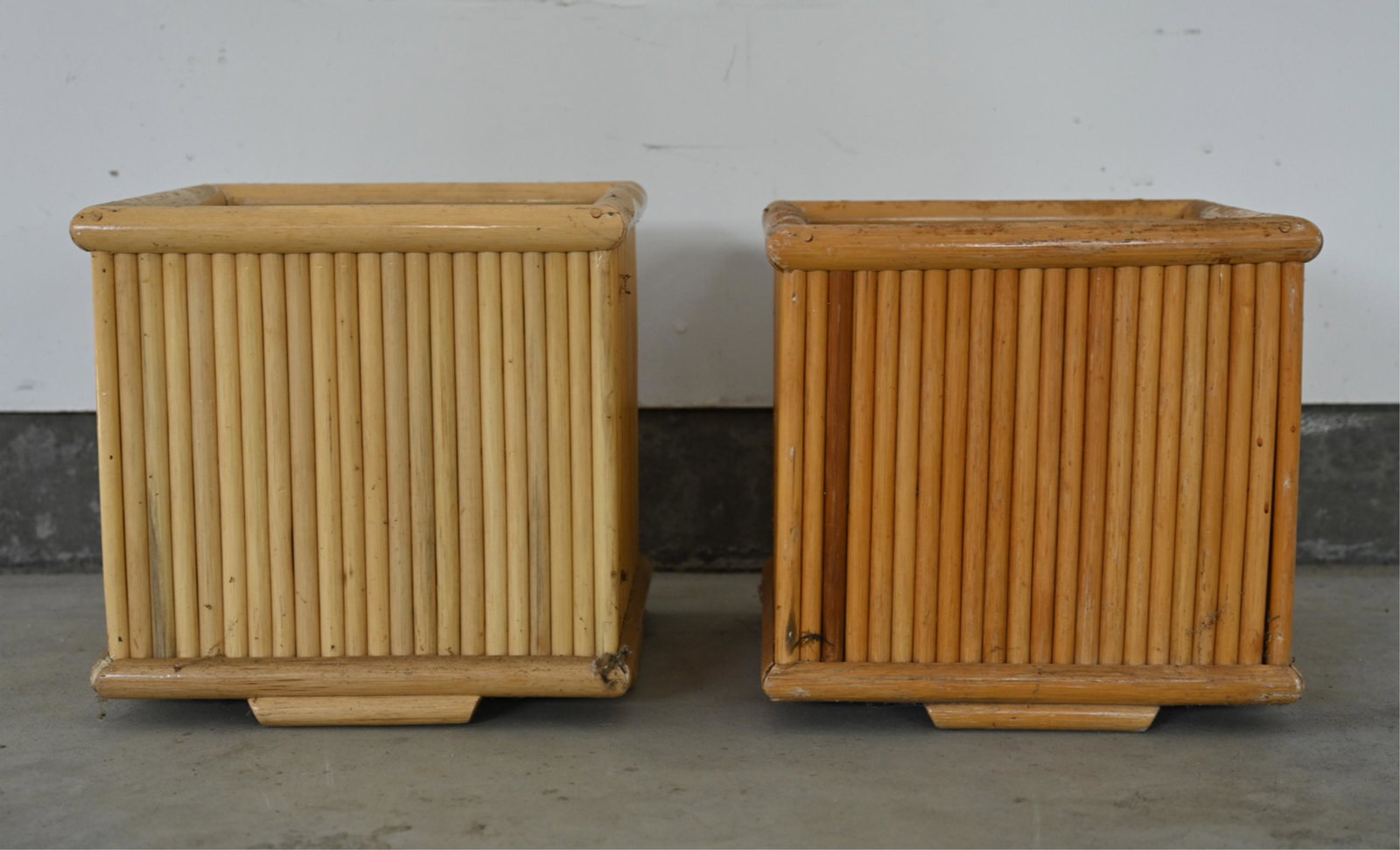 PAIR OF BAMBOO PLANTERS (1 of 7)