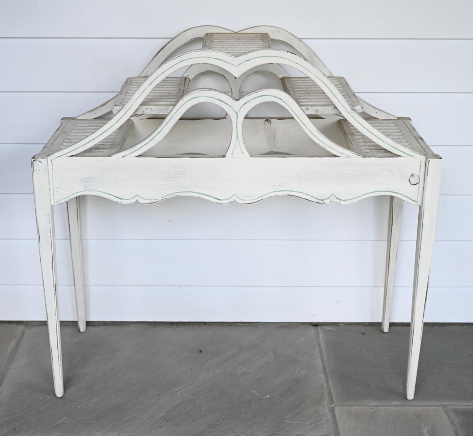 PAINT-DECORATED TIERED PLANT STAND (1 of 10)