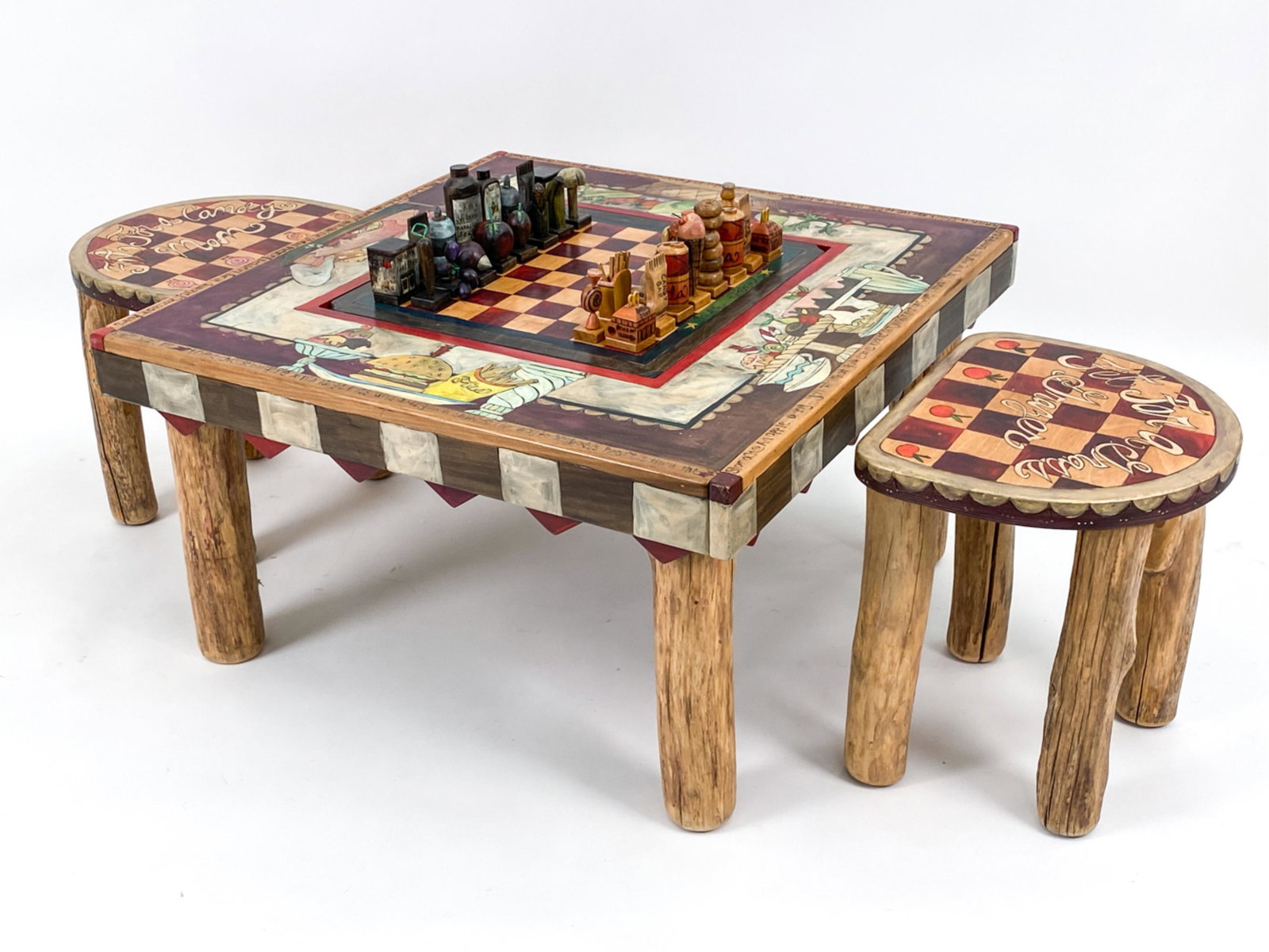 STICKS HANDMADE GAMES TABLE & STOOLS (1 of 20)