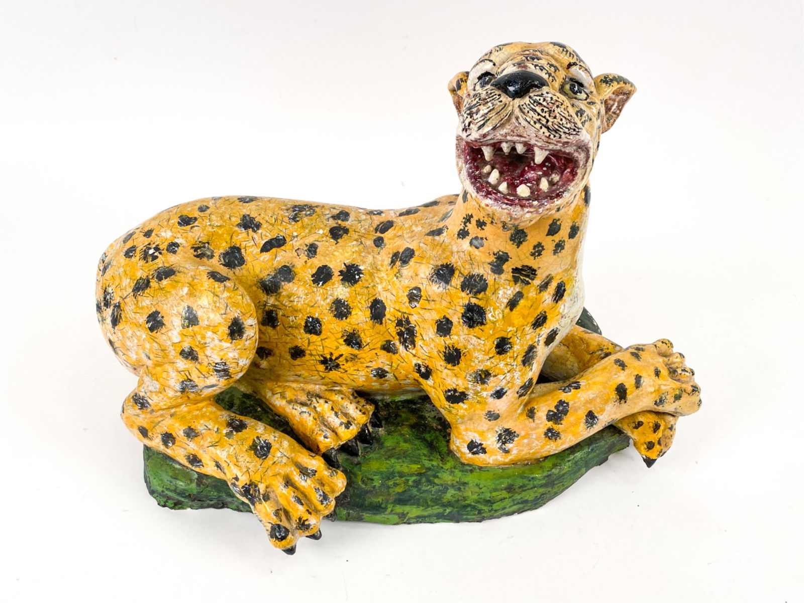 EARLY 1900'S TERRACOTTA GARDEN LEOPARD (1 of 15)