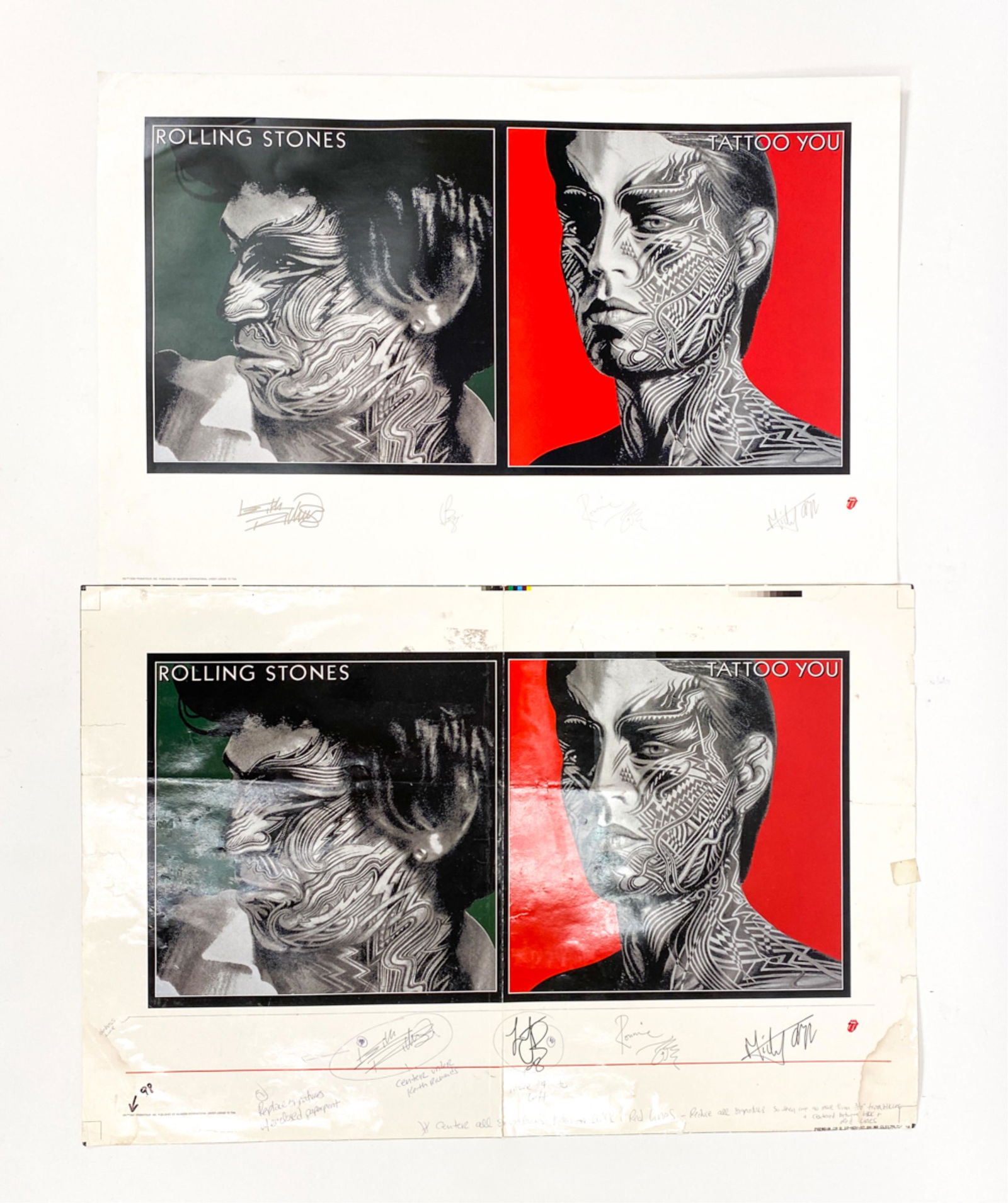 1998 ROLLING STONES AUTOGRAPHED MOCK UP & PRINT (1 of 12)