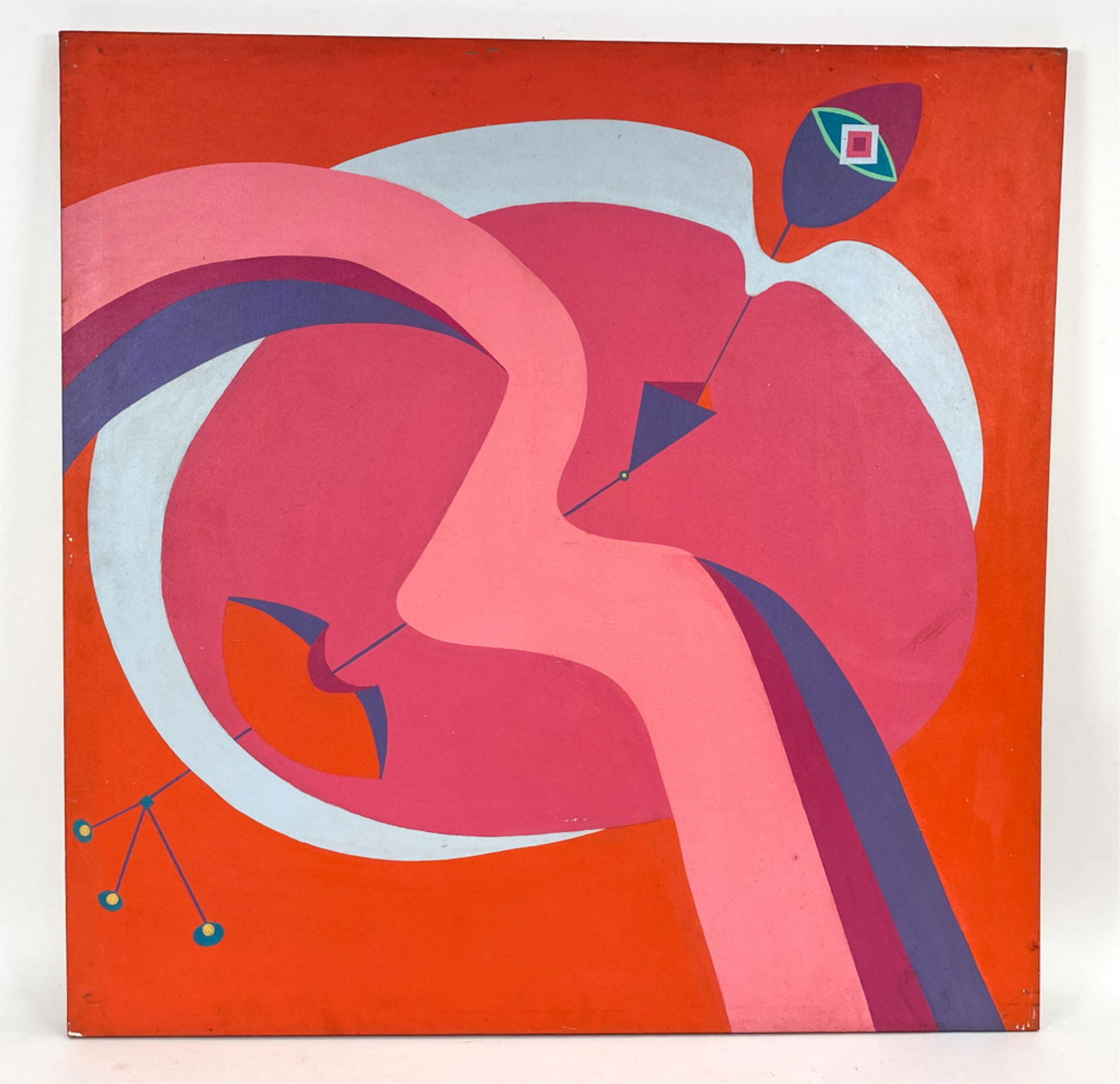 LARGE MODERN HARD EDGE ABSTRACT O/C (1 of 13)